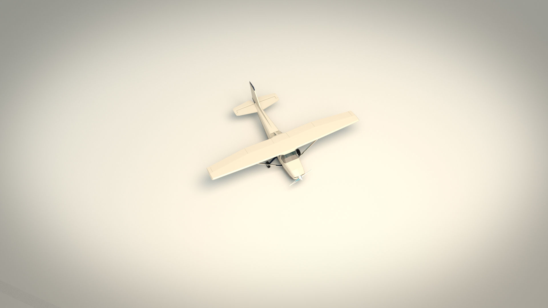 Low Poly Light Aircraft 01 Low-poly 3D model_6