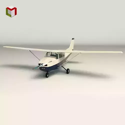 Low Poly Light Aircraft 01