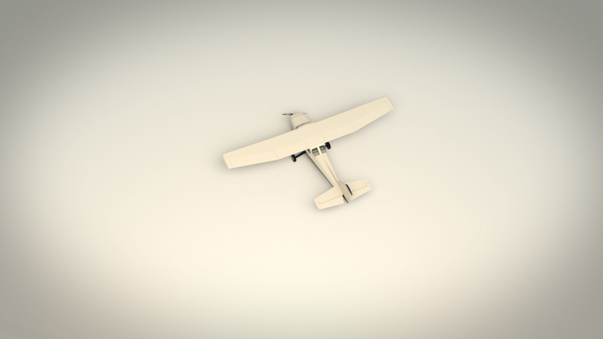 Low Poly Light Aircraft 01 Low-poly 3D model_5