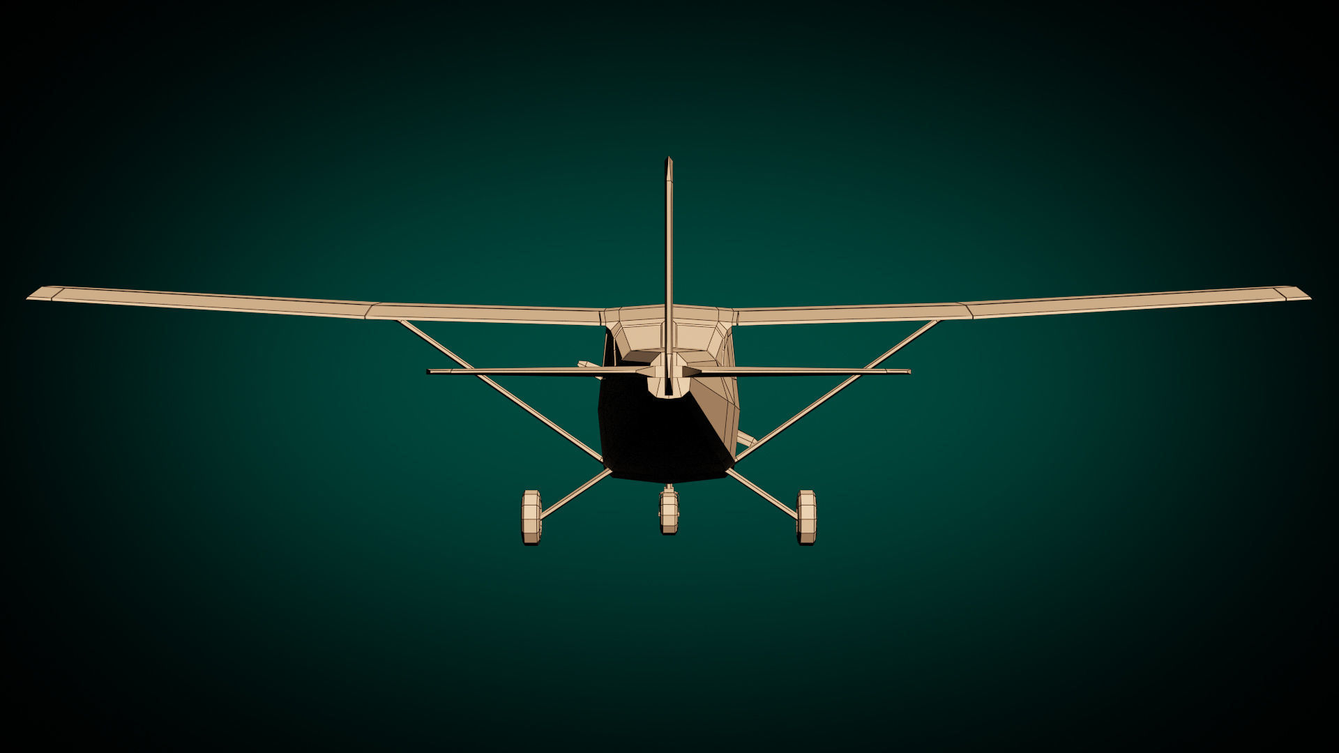 Low Poly Light Aircraft 01 Low-poly 3D model_13