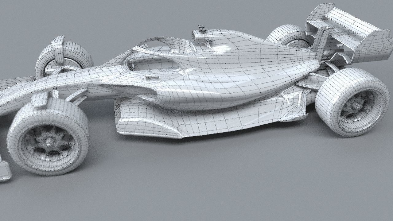 f1 mersedes petronas 2021 - 2023 concept Low-poly 3D model_30