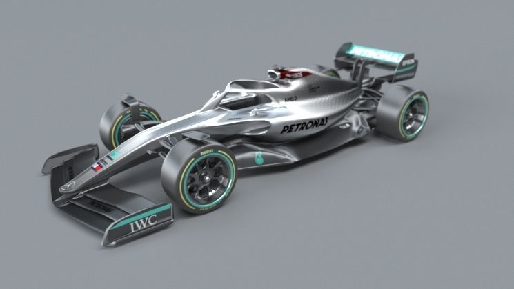 f1 mersedes petronas 2021 - 2023 concept Low-poly 3D model_23