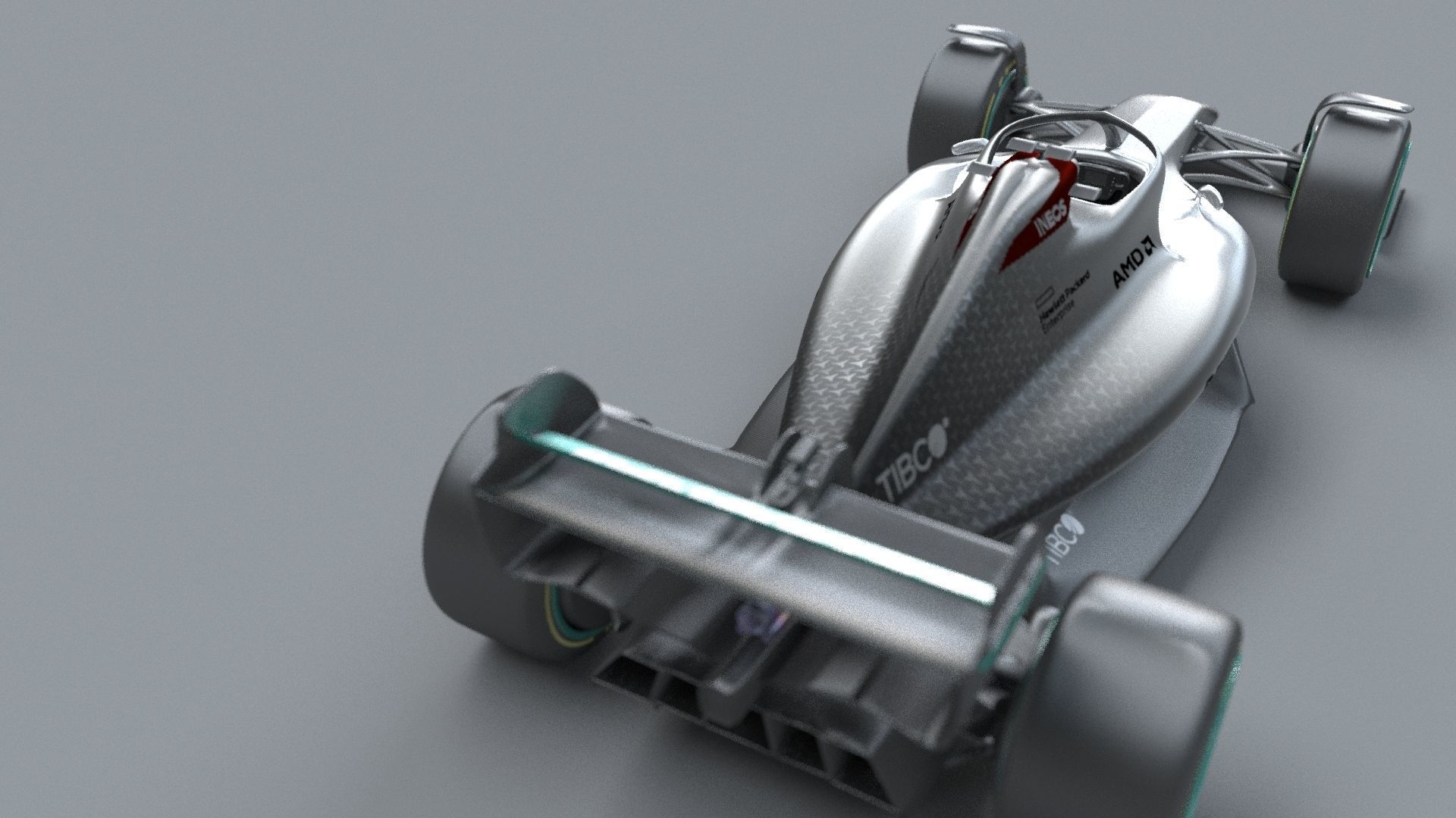 f1 mersedes petronas 2021 - 2023 concept Low-poly 3D model_19