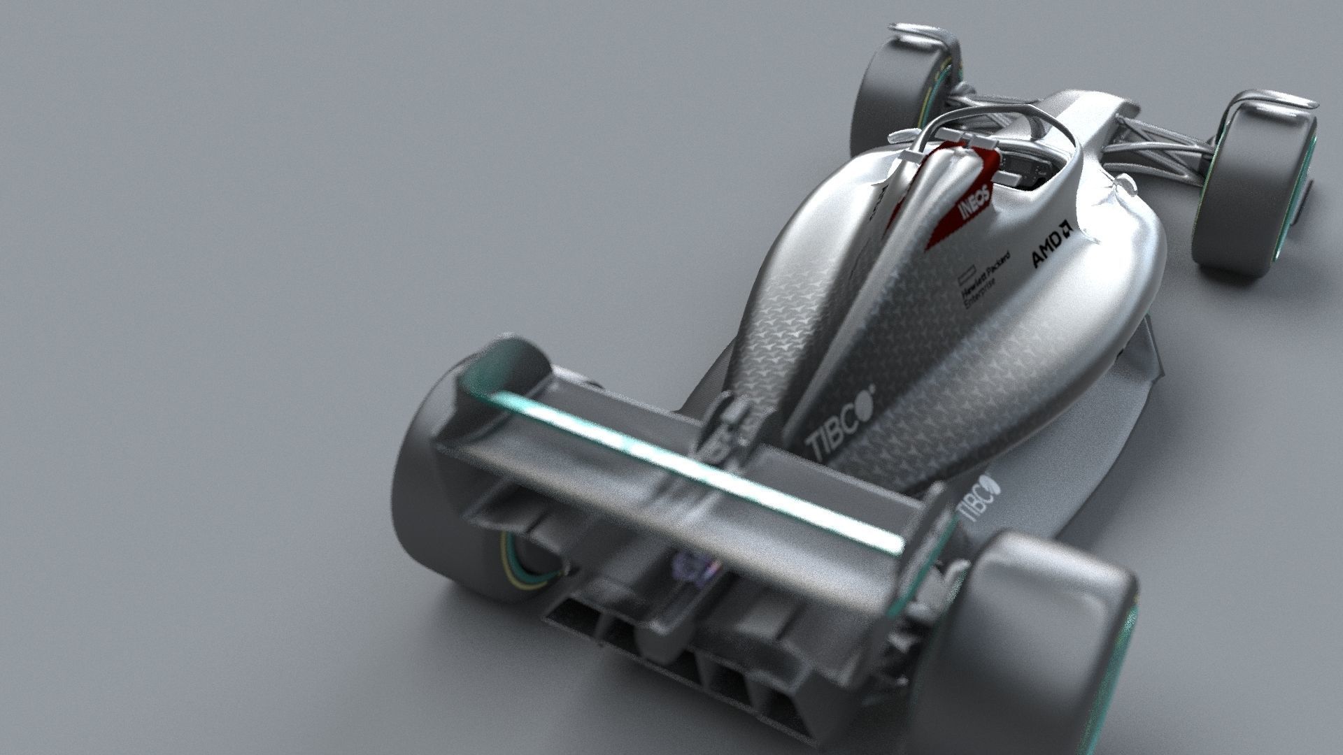 f1 mersedes petronas 2021 - 2023 concept Low-poly 3D model_21