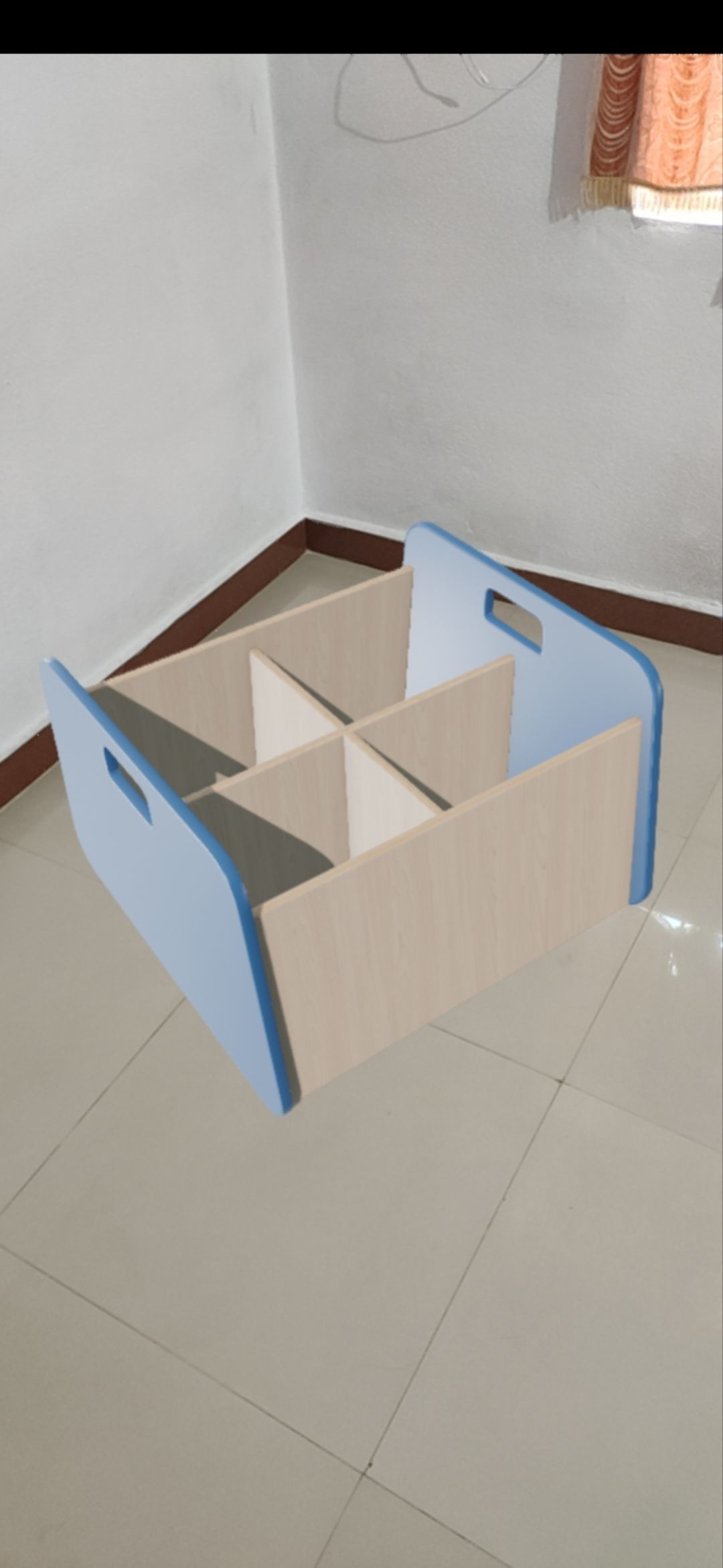 Double Storage Unit Blue Low-poly 3D model_5