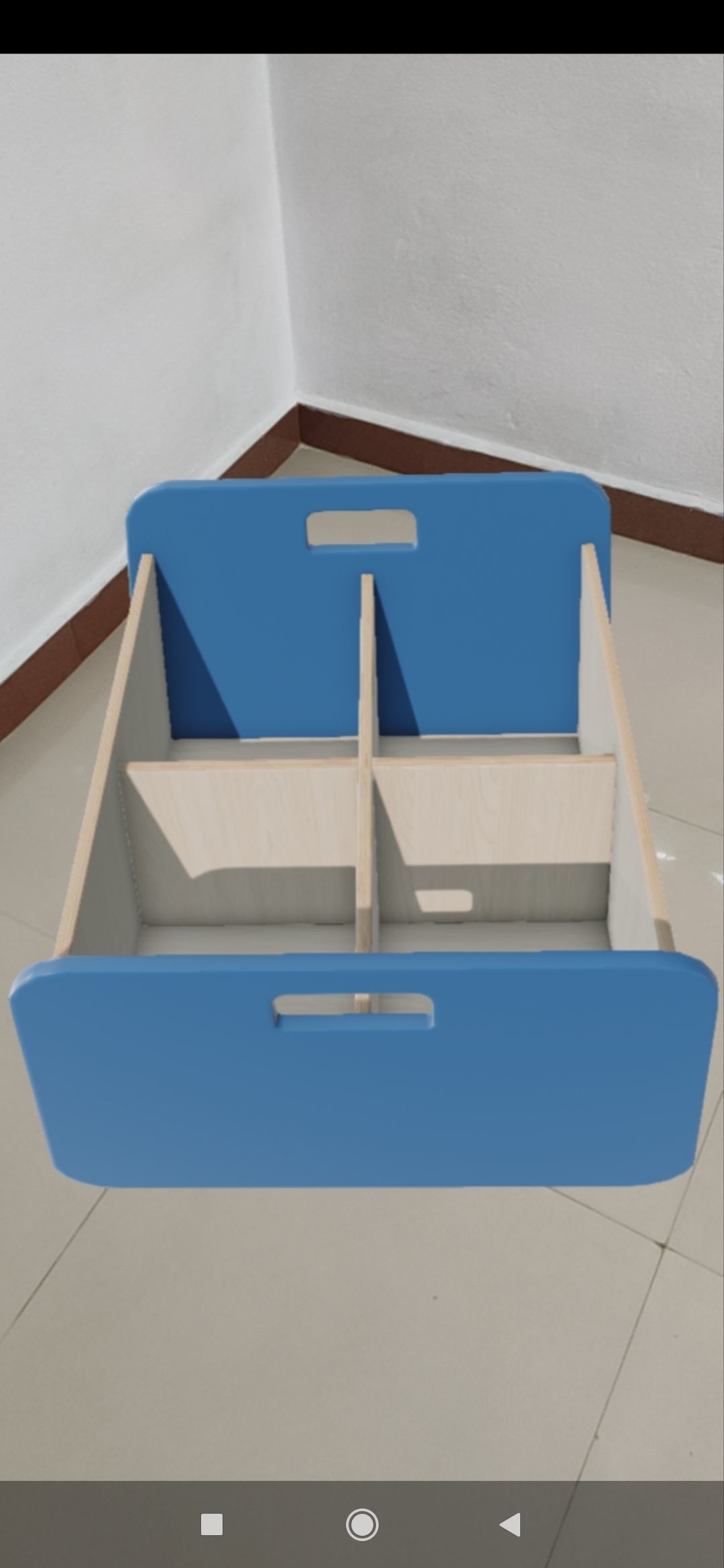 Double Storage Unit Blue Low-poly 3D model_4