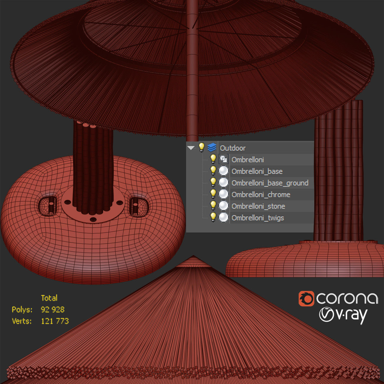Exotic  Ombrelloni 3D model_4