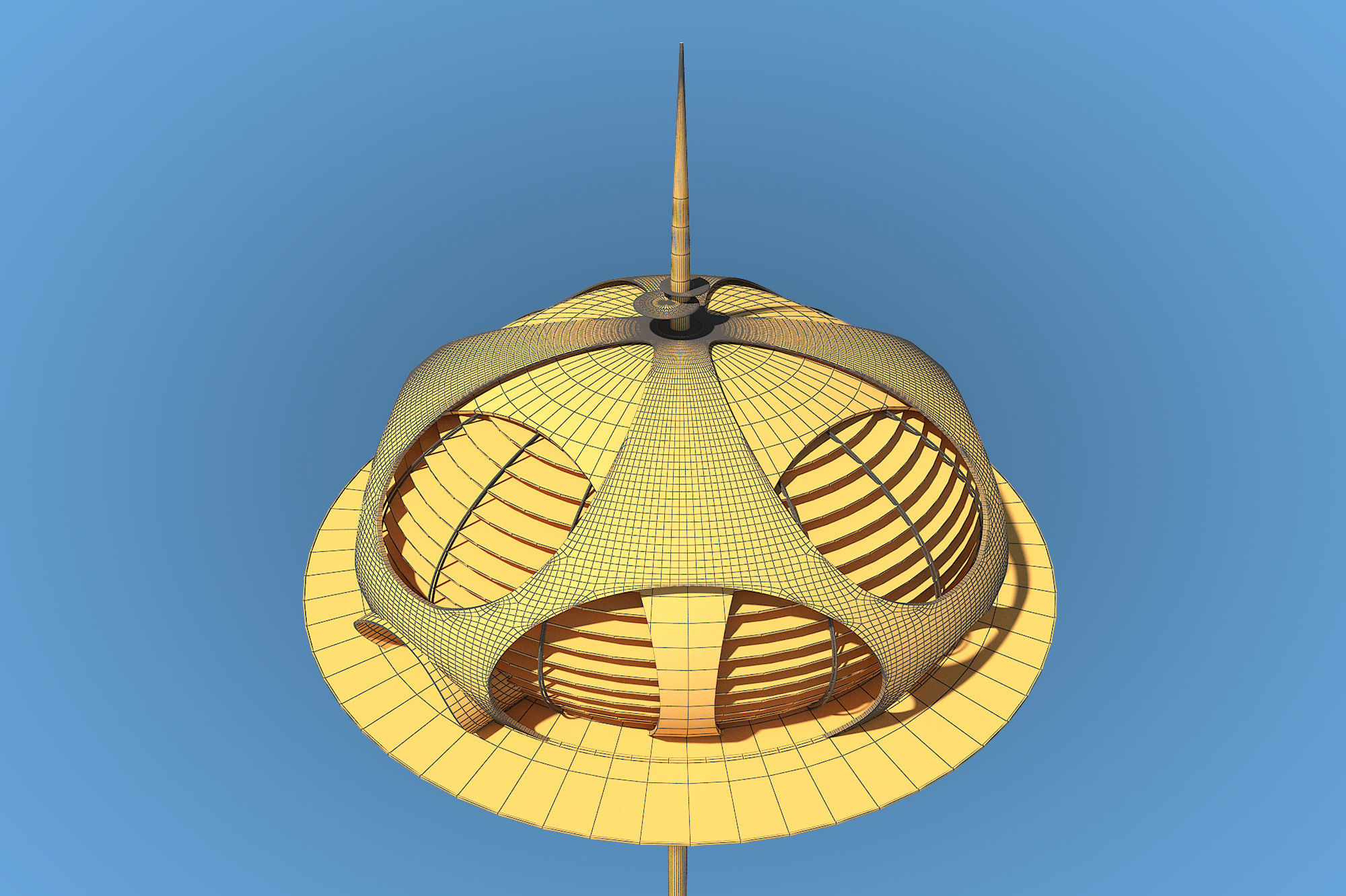 Futuristic Architecture Skyscraper 10 3D model_9