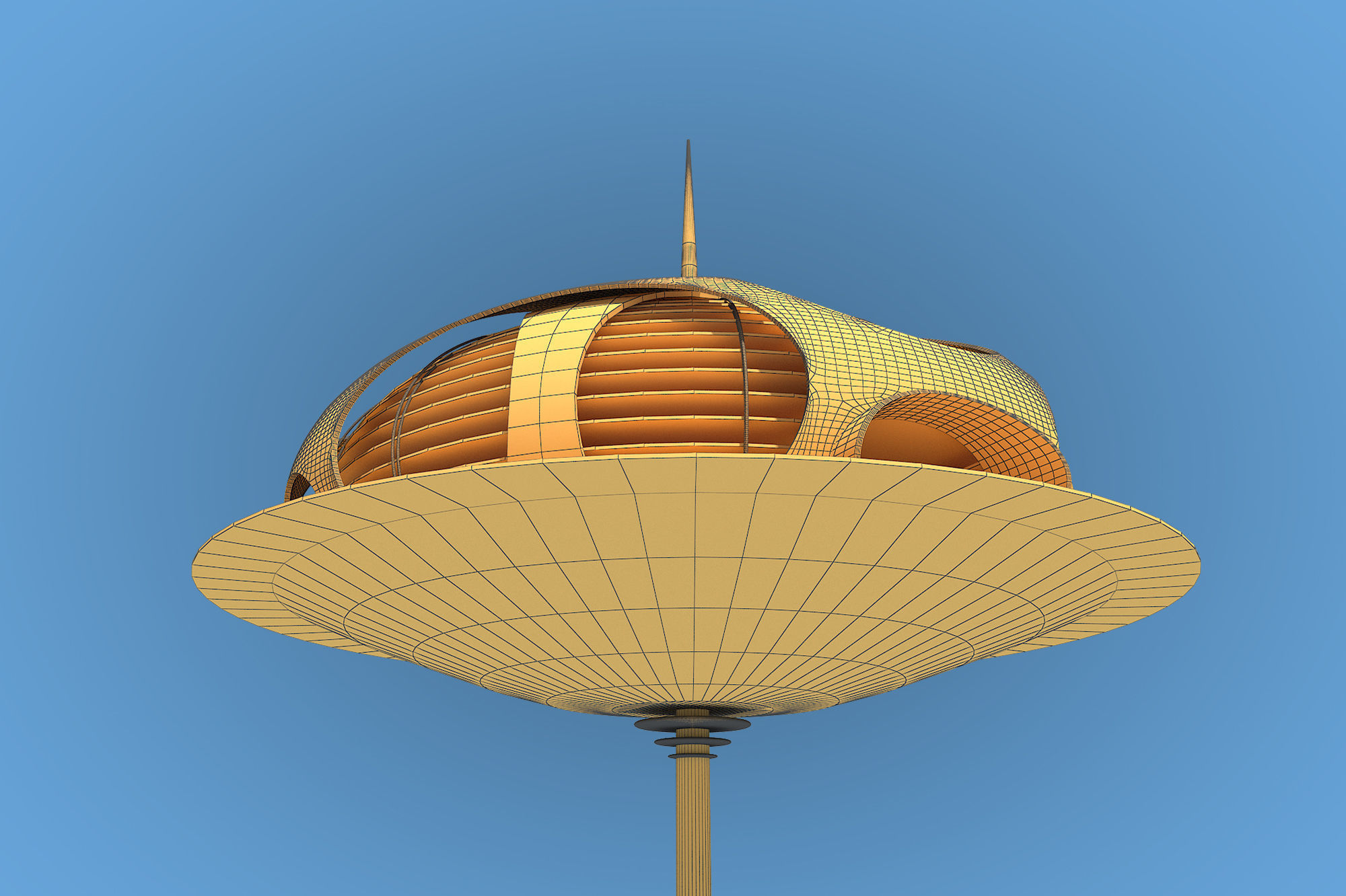 Futuristic Architecture Skyscraper 10 3D model_8