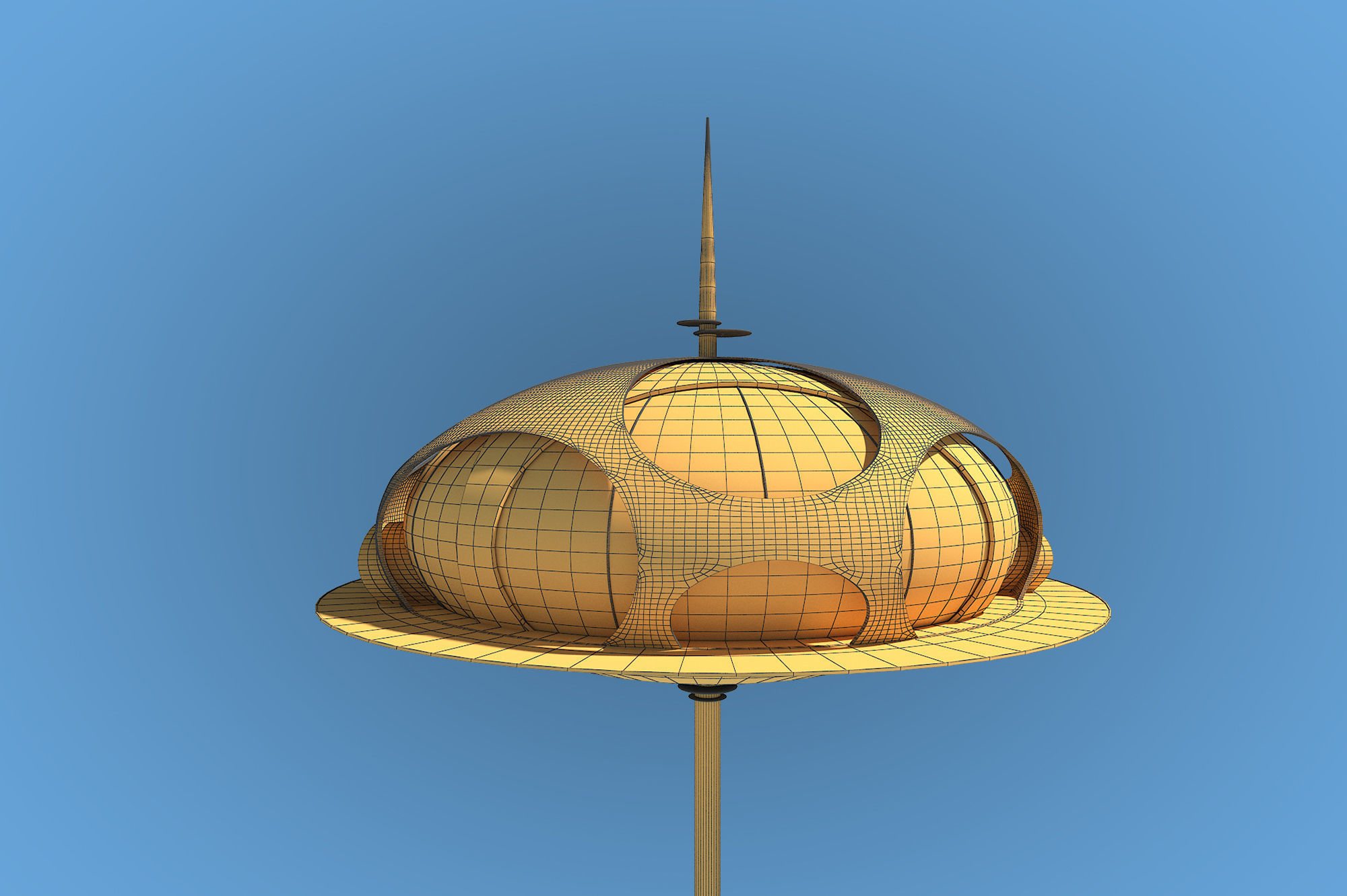 Futuristic Architecture Skyscraper 10 3D model_7