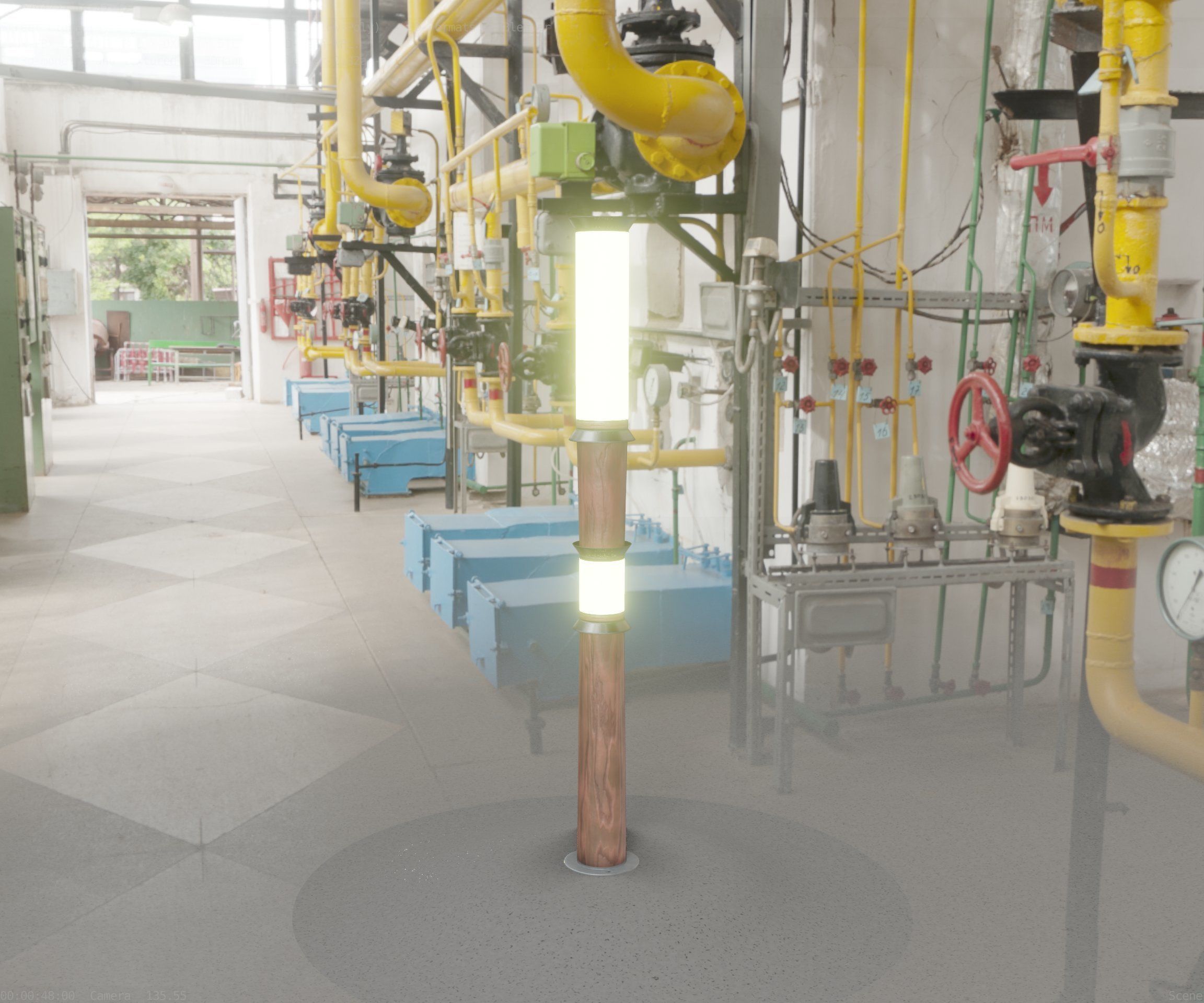 Wooden Light-Column 12 - Low-Poly Street-Light Set-9 Low-poly 3D model_52