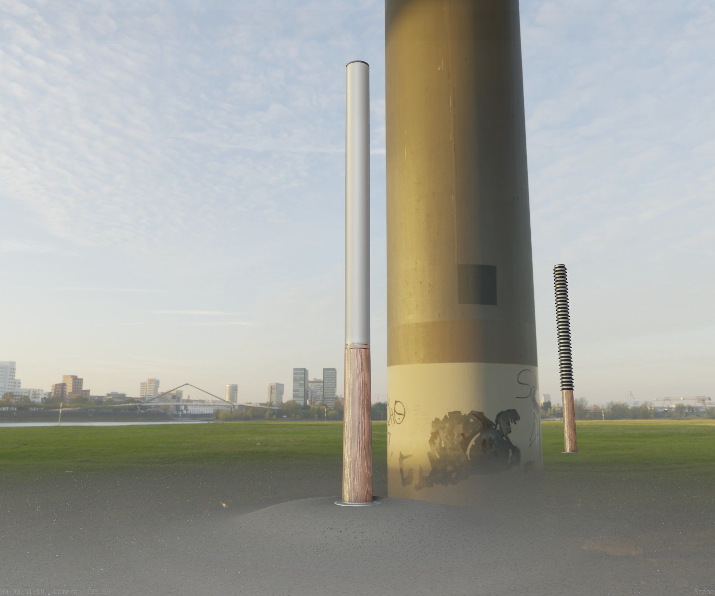 Wooden pillar of light 13 - Street-Light Set-9 Low-Poly Low-poly 3D model_59