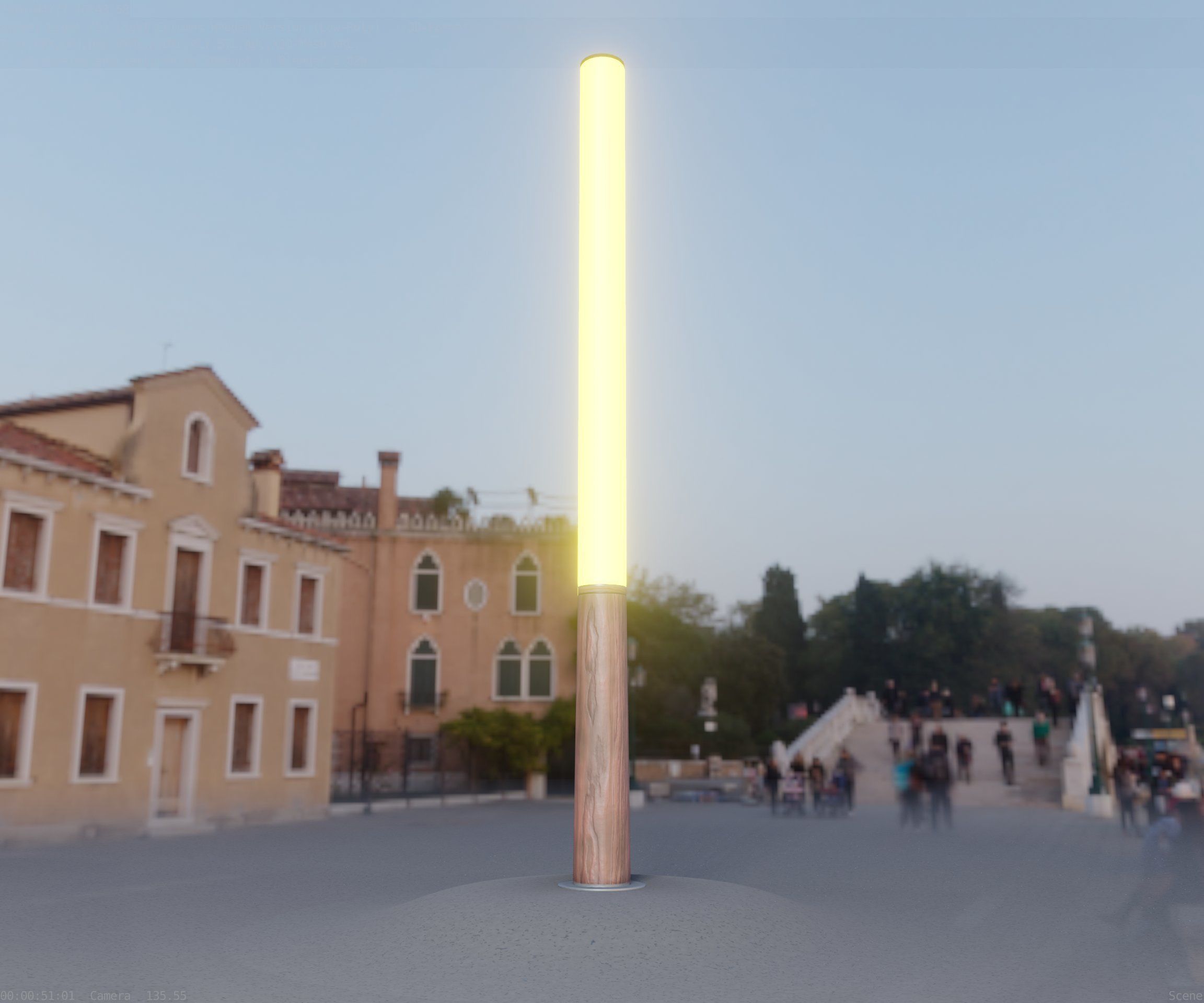 Wooden pillar of light 13 - Street-Light Set-9 Low-Poly Low-poly 3D model_18