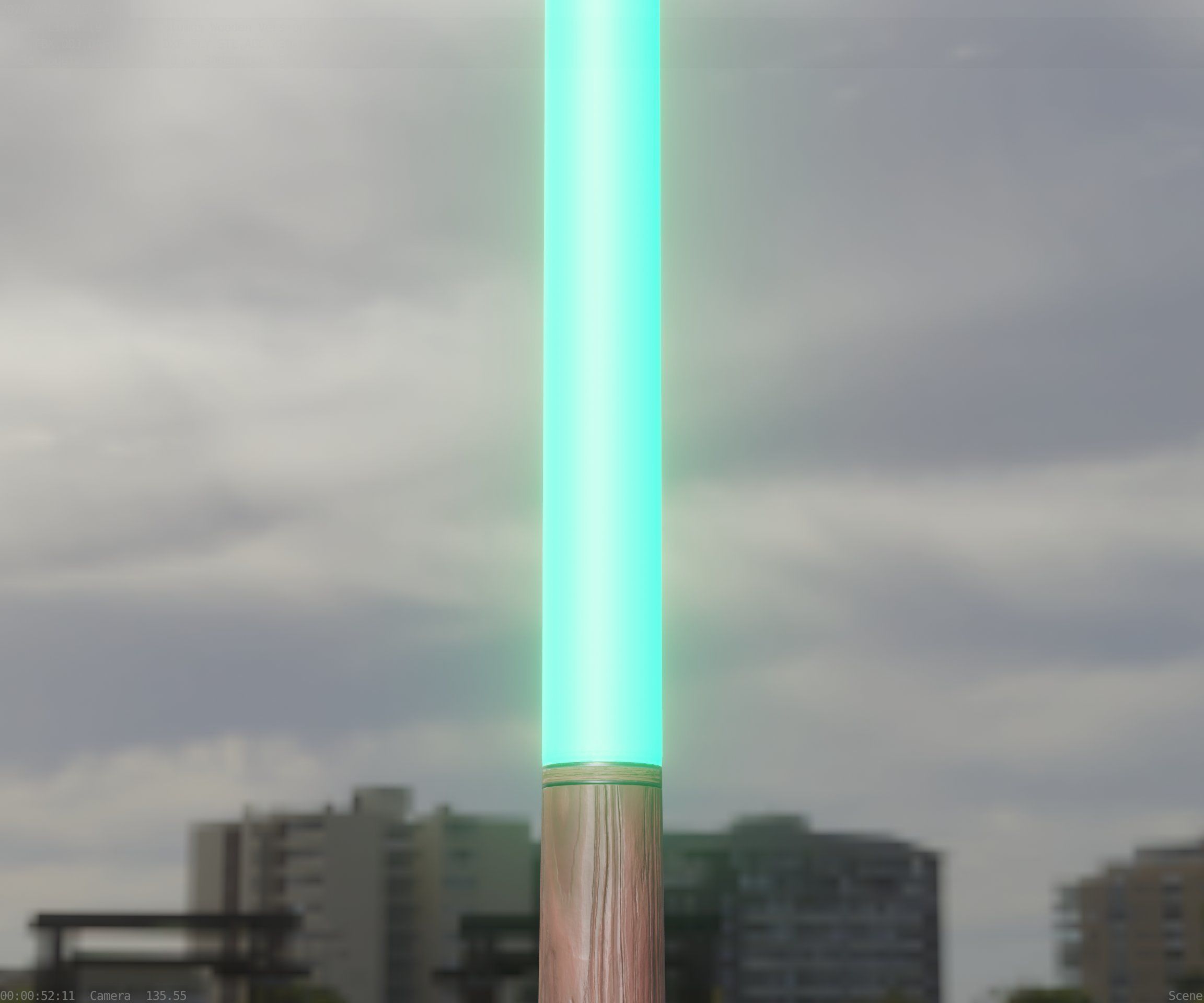 Wooden pillar of light 13 - Street-Light Set-9 Low-Poly Low-poly 3D model_75