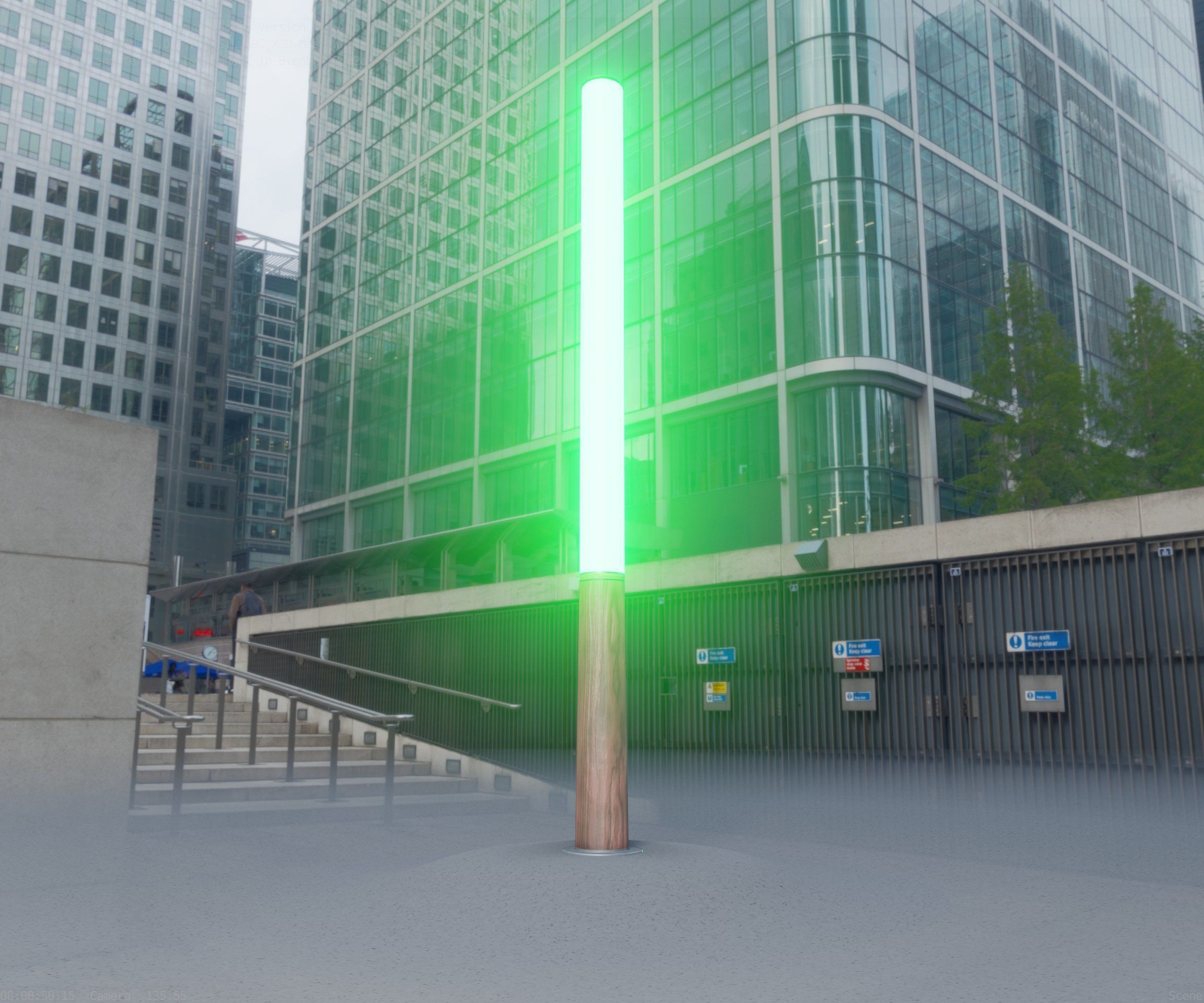 Wooden pillar of light 13 - Street-Light Set-9 Low-Poly Low-poly 3D model_10