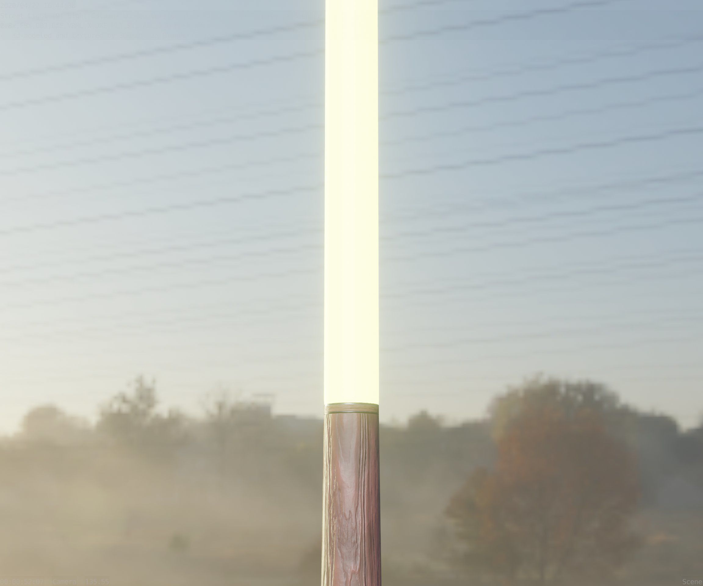 Wooden pillar of light 13 - Street-Light Set-9 Low-Poly Low-poly 3D model_71