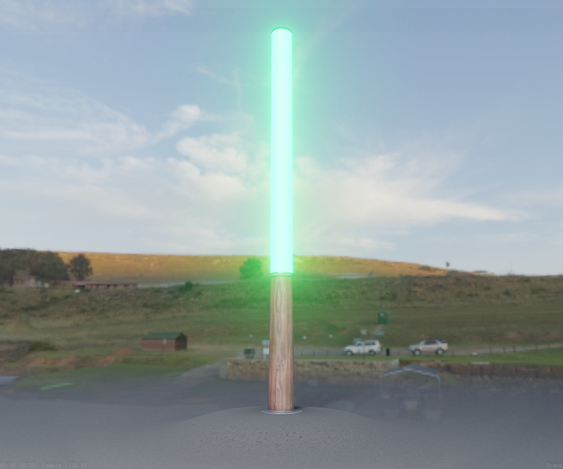 Wooden pillar of light 13 - Street-Light Set-9 Low-Poly Low-poly 3D model_16