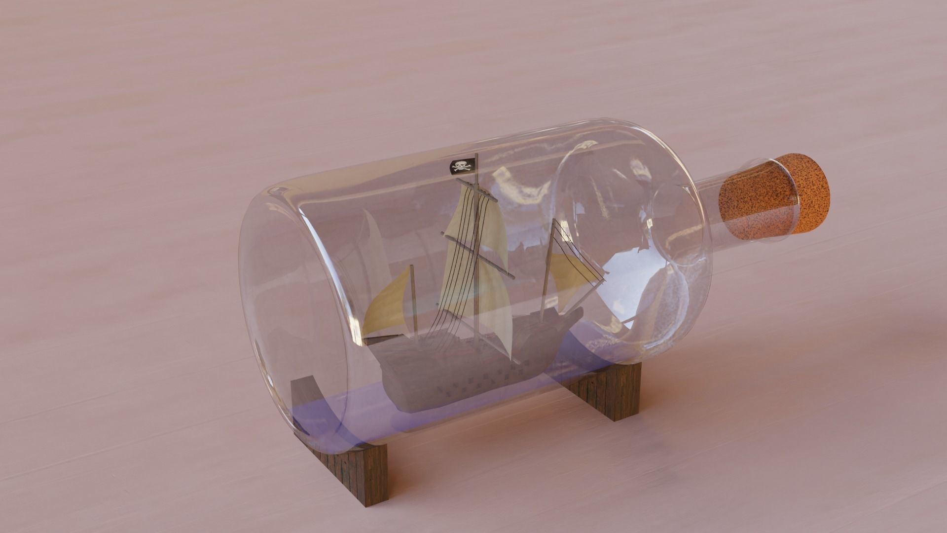 Ship In Bottle 3D model_1