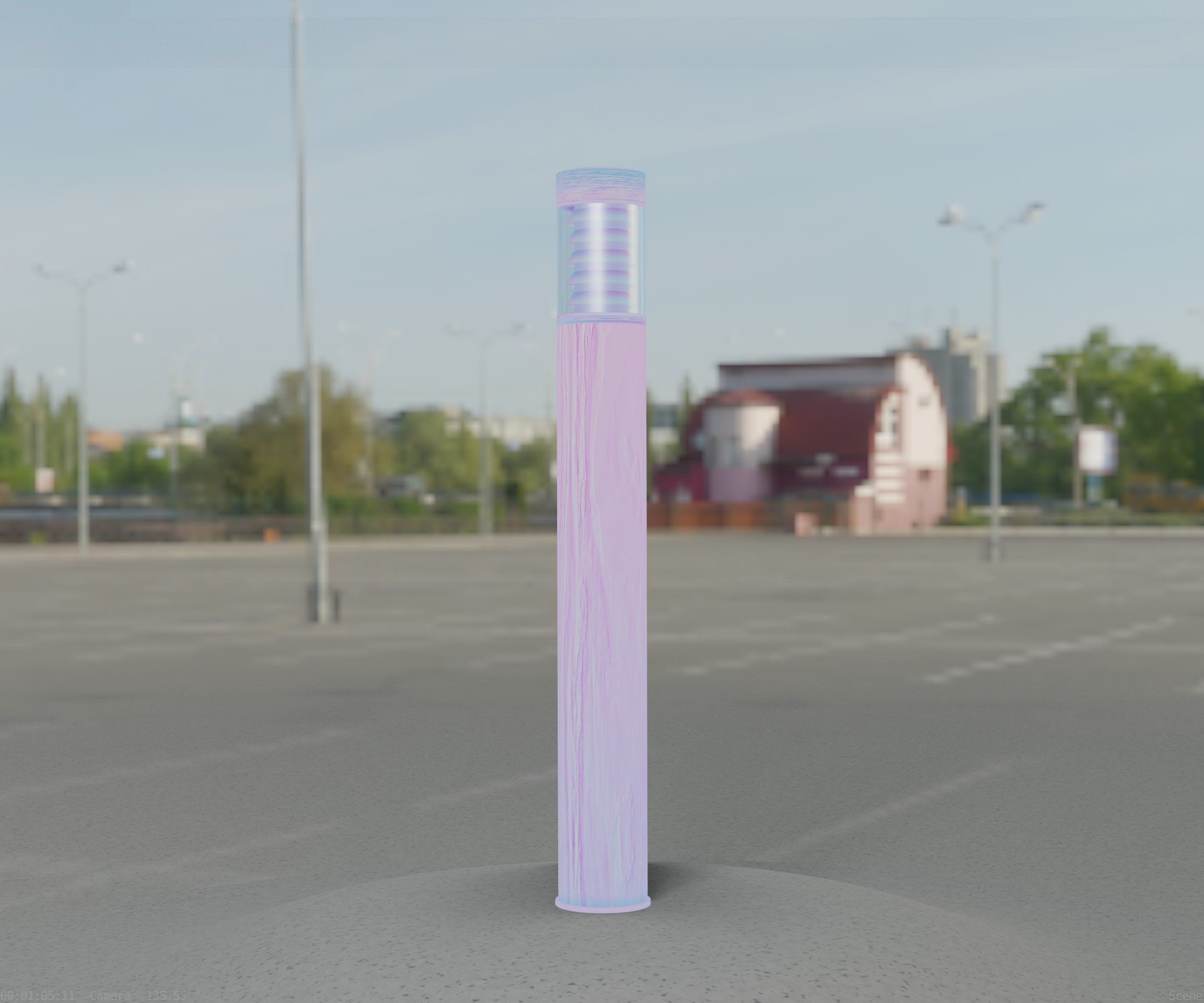 Light Column made of wood 16 - Low-Poly Street-Light Set-9 Low-poly 3D model_71