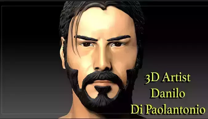 JOHN WICK 3D MODEL STL FILE KEANU REEVES WITH GUN NEW