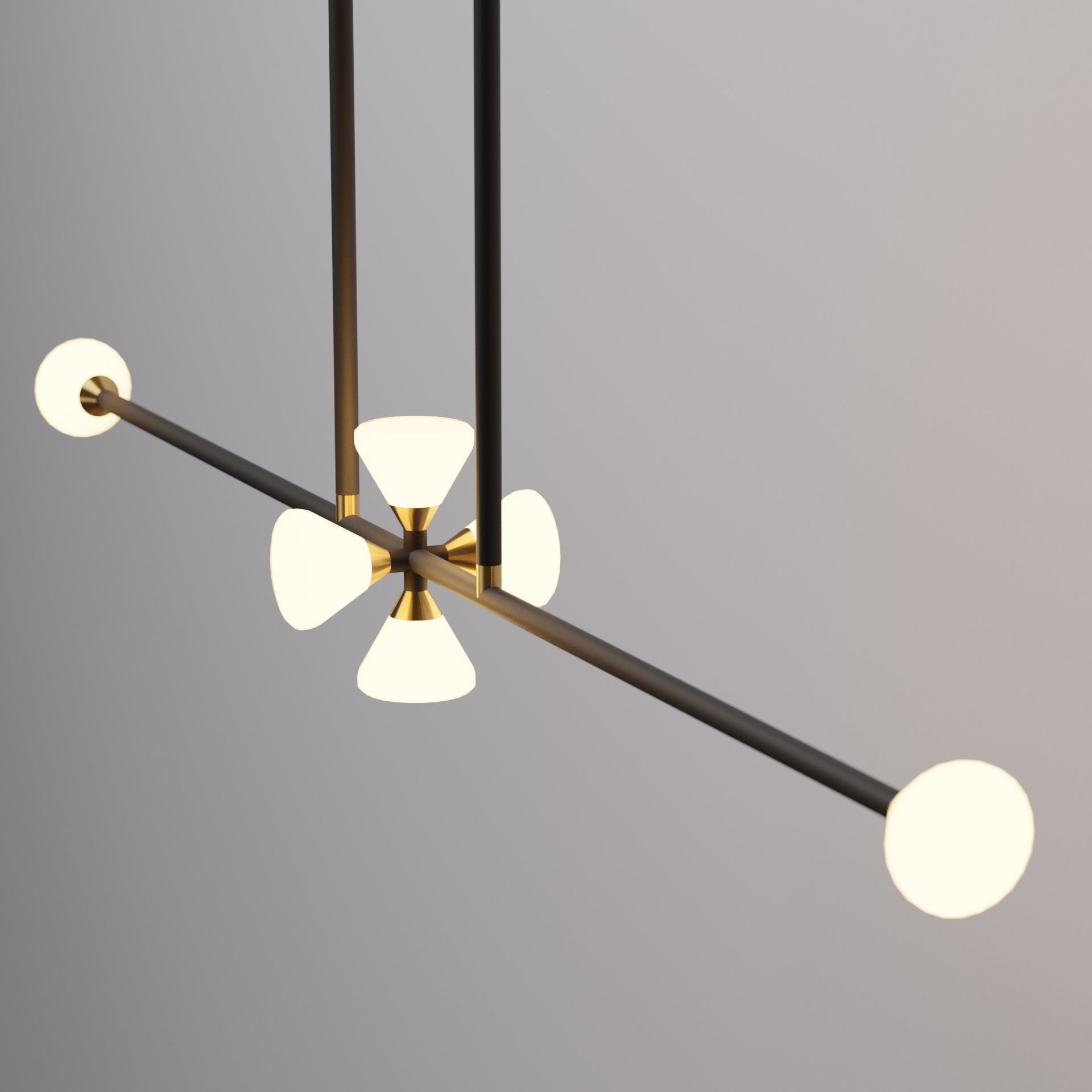 Apollo Chandelier 6 by McKenzie and Keim Free low-poly 3D model_3