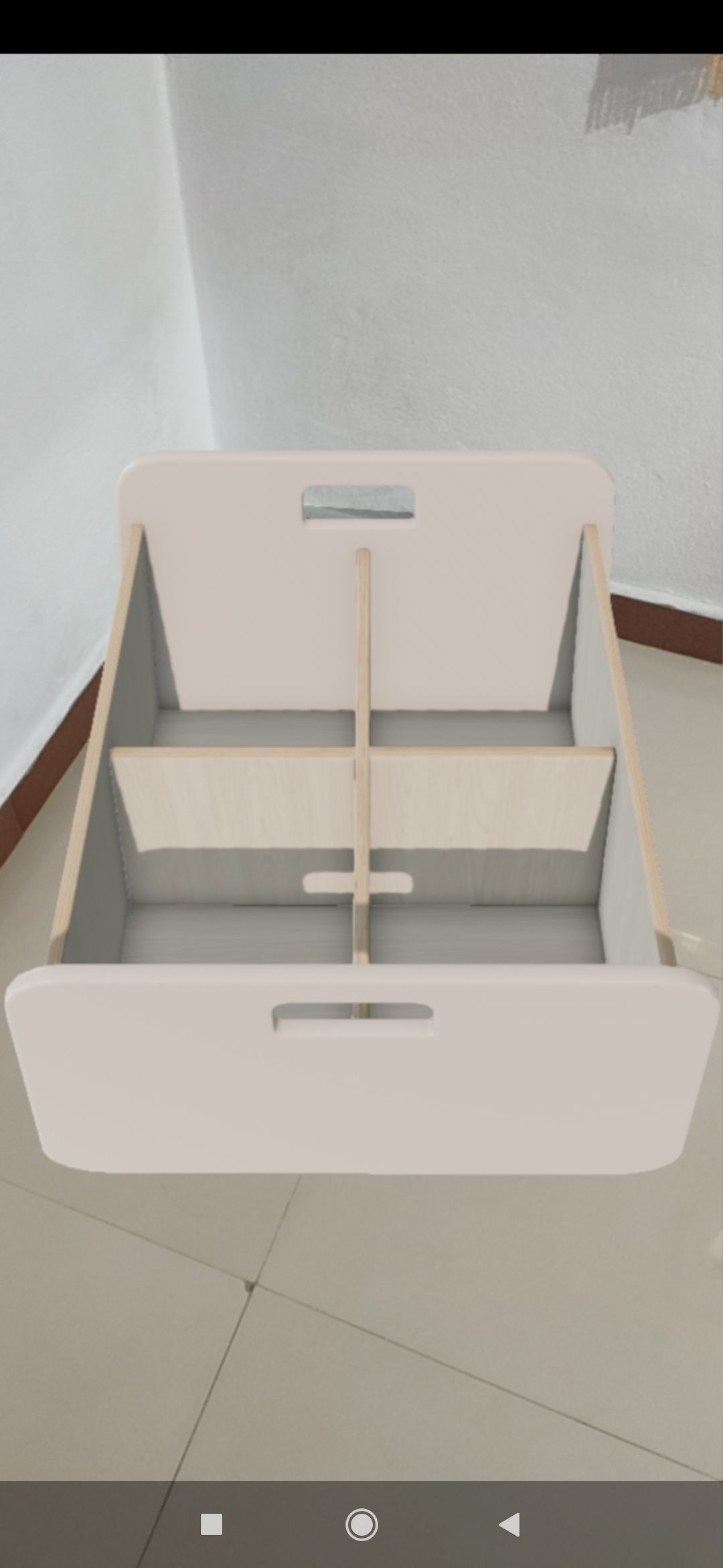 Double Storage Unit White Low-poly 3D model_4