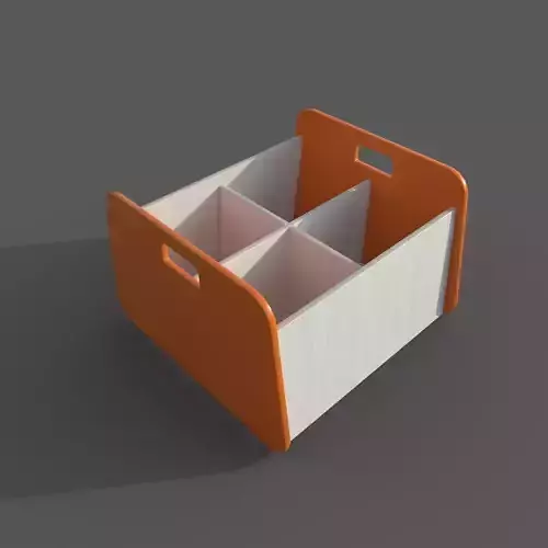 Double Storage Unit Orange