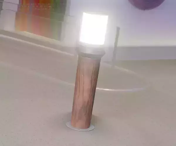Wooden Light-Column 21 - Low-Poly Street-Light Set-9 Low-poly 3D model