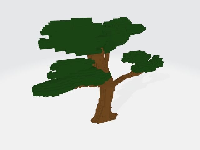 Voxel Korean traditional village Low-poly 3D model_10