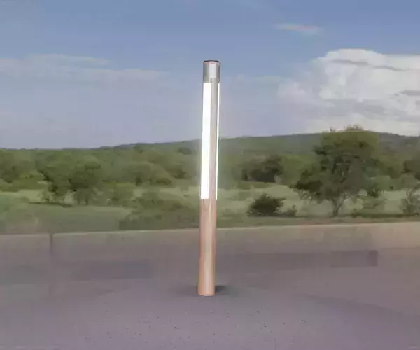 Wooden Lamp-Column 22 - Low-Poly Street-Light Set-9 Low-poly 3D model