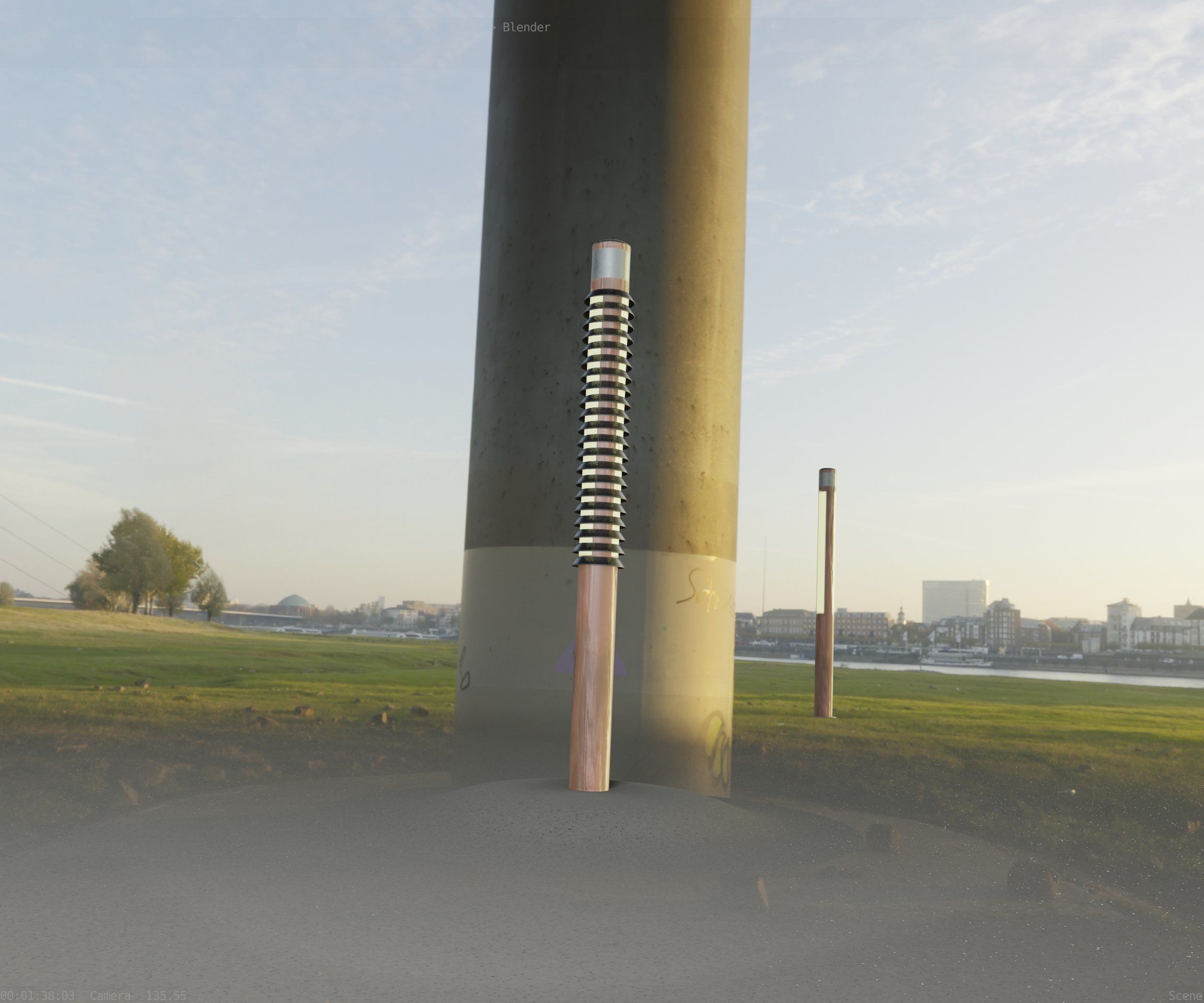 Wooden Lamp-Column 24 - Low-Poly Street-Light Set-9 Low-poly 3D model_55