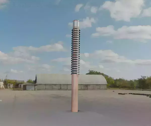 Wooden Lamp-Column 24 - Low-Poly Street-Light Set-9 Low-poly 3D model