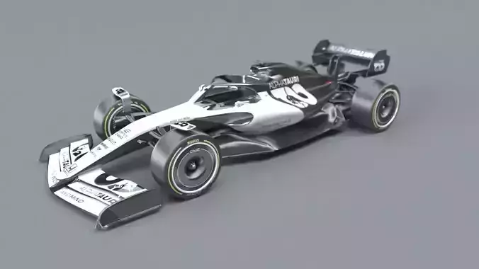 f1 scuderia alfa tauri toro rosso 2021 - 2023 concept Low-poly 3D model