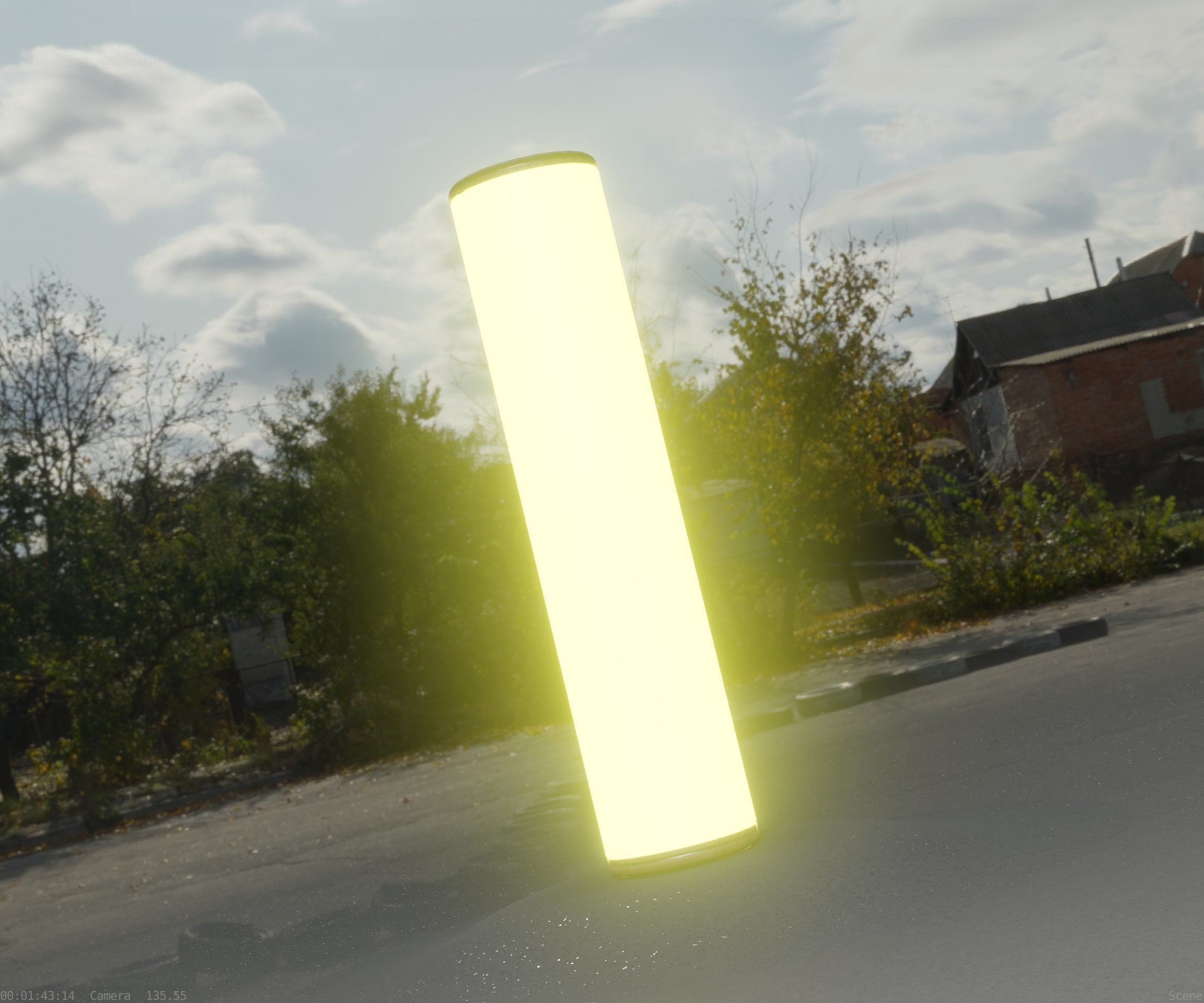 Wood Light-Column 25 - Low-Poly Street-Light Set-9 Low-poly 3D model_86