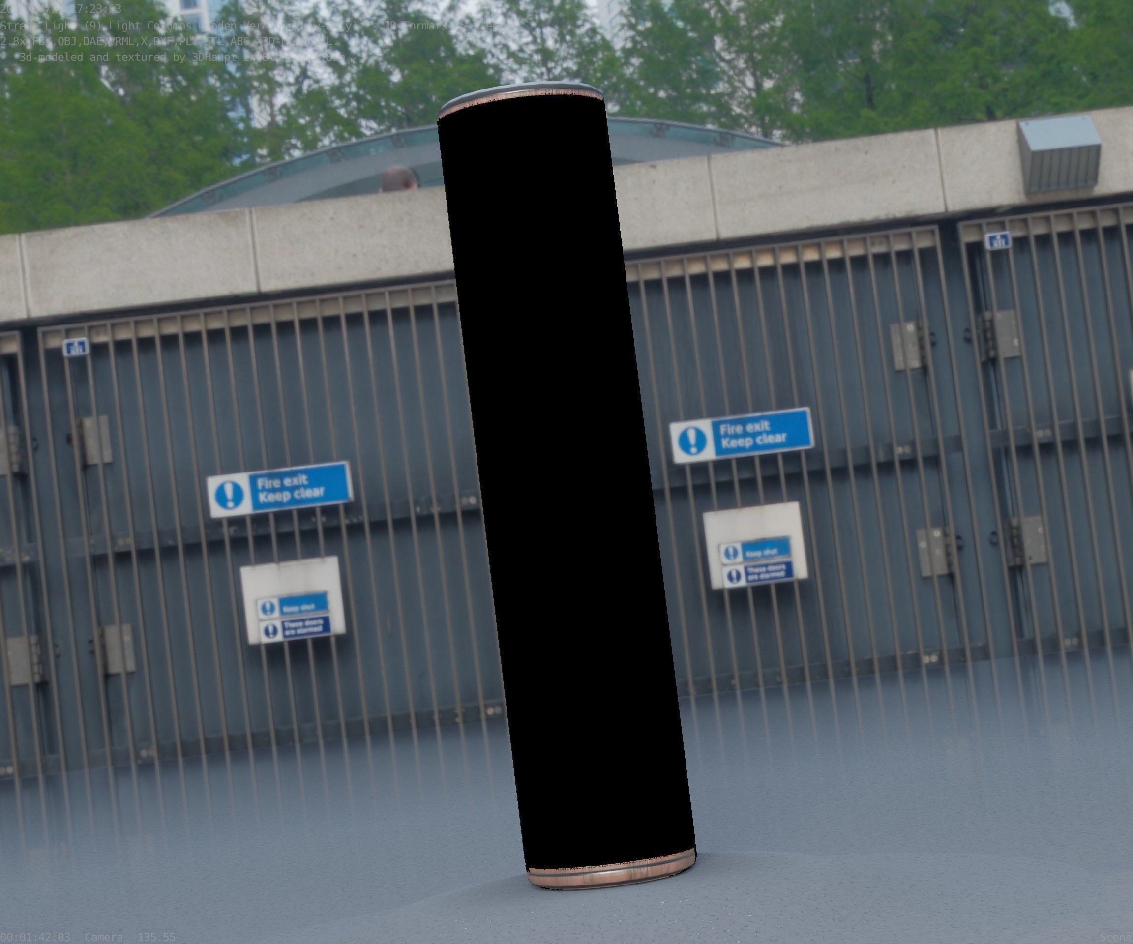 Wood Light-Column 25 - Low-Poly Street-Light Set-9 Low-poly 3D model_51