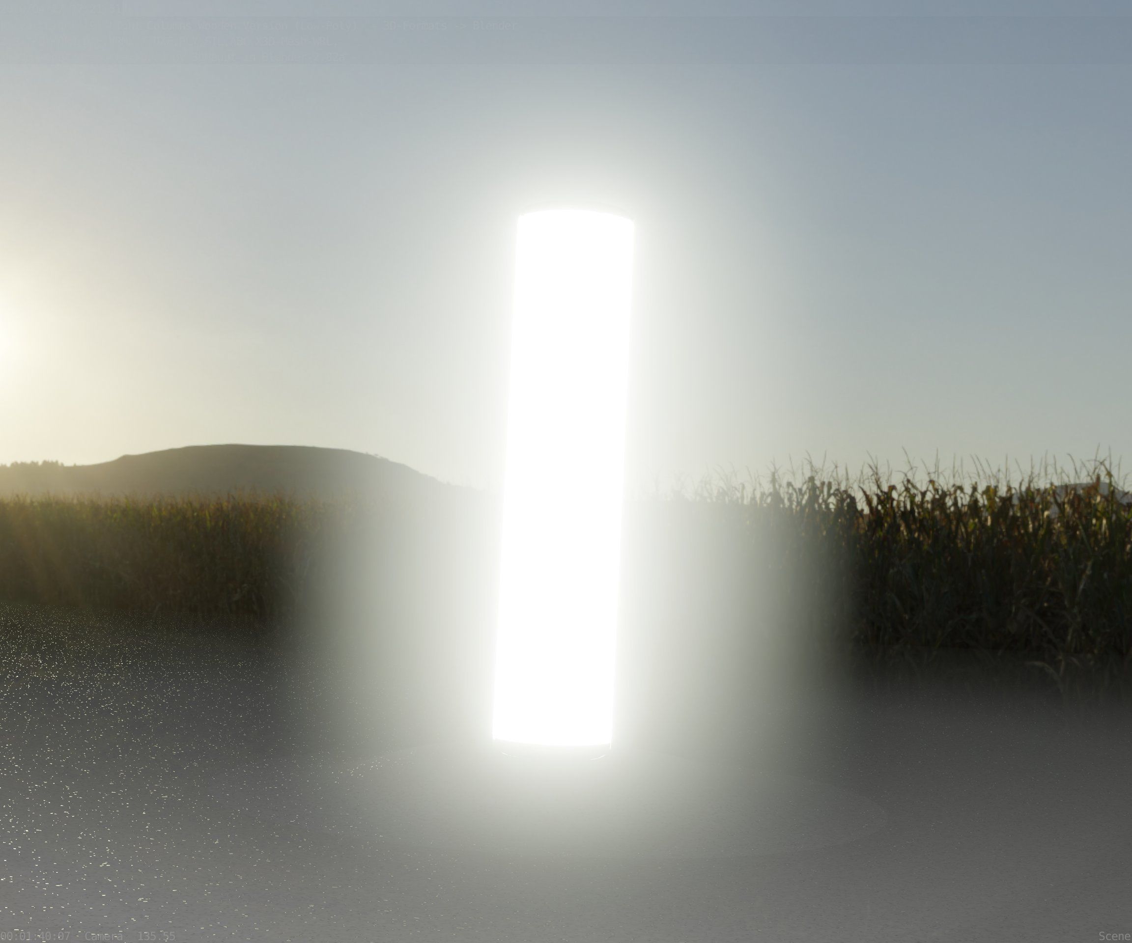 Wood Light-Column 25 - Low-Poly Street-Light Set-9 Low-poly 3D model_2
