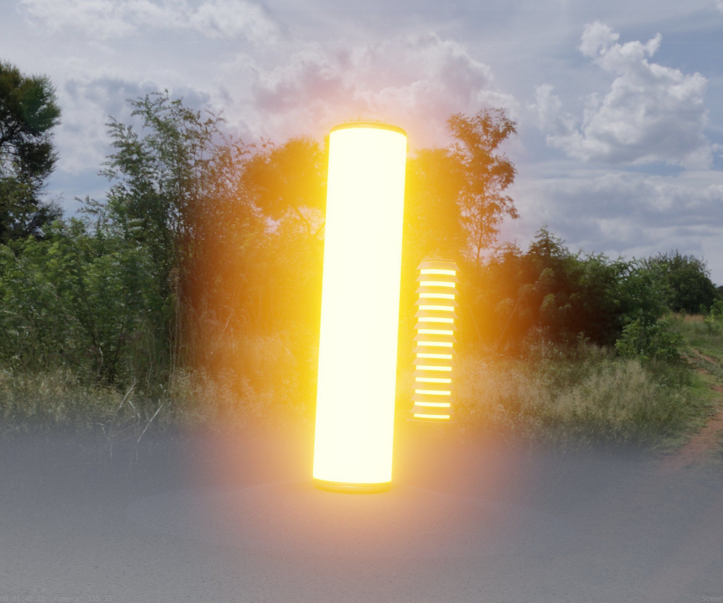 Wood Light-Column 25 - Low-Poly Street-Light Set-9 Low-poly 3D model_17
