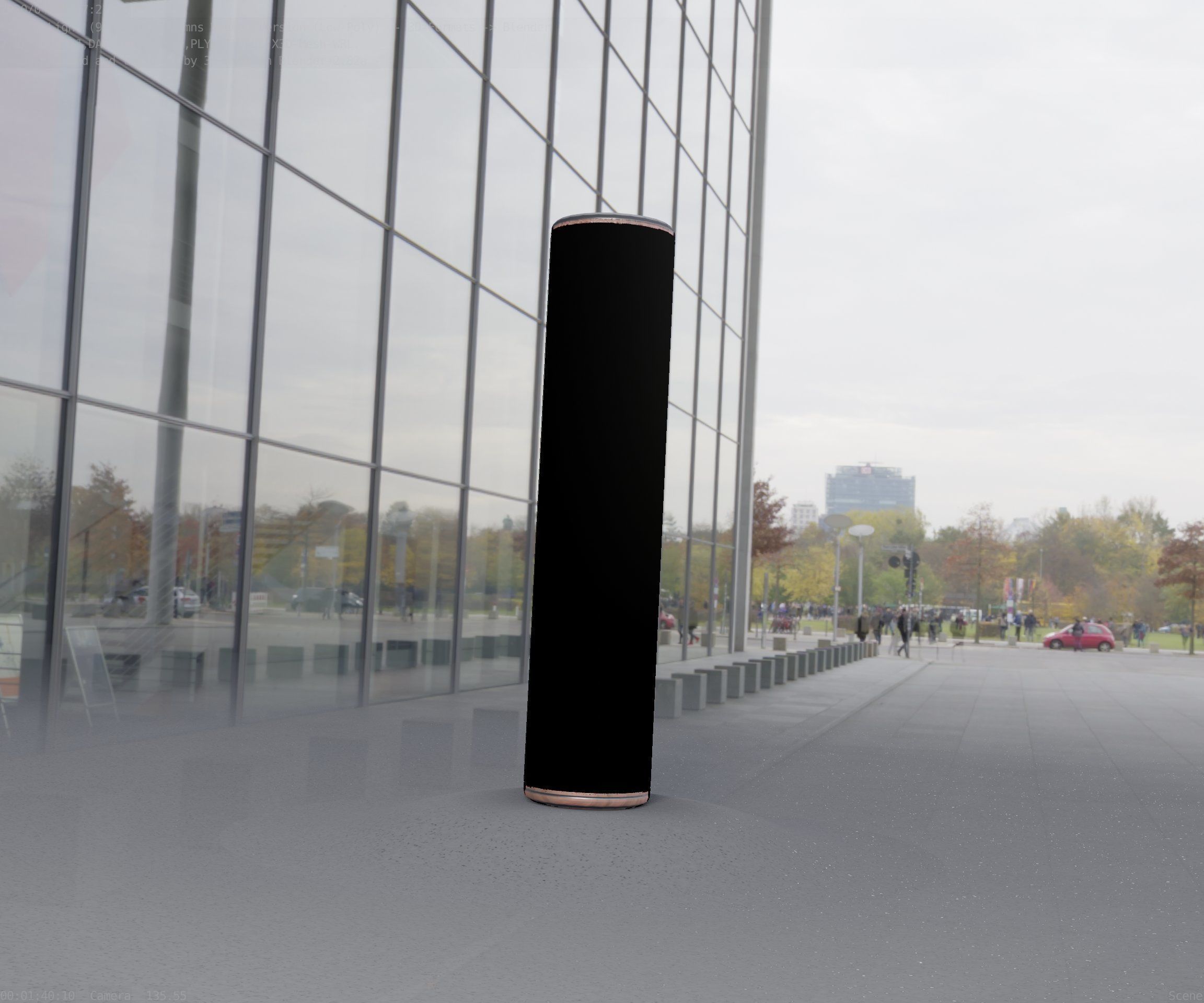 Wood Light-Column 25 - Low-Poly Street-Light Set-9 Low-poly 3D model_5