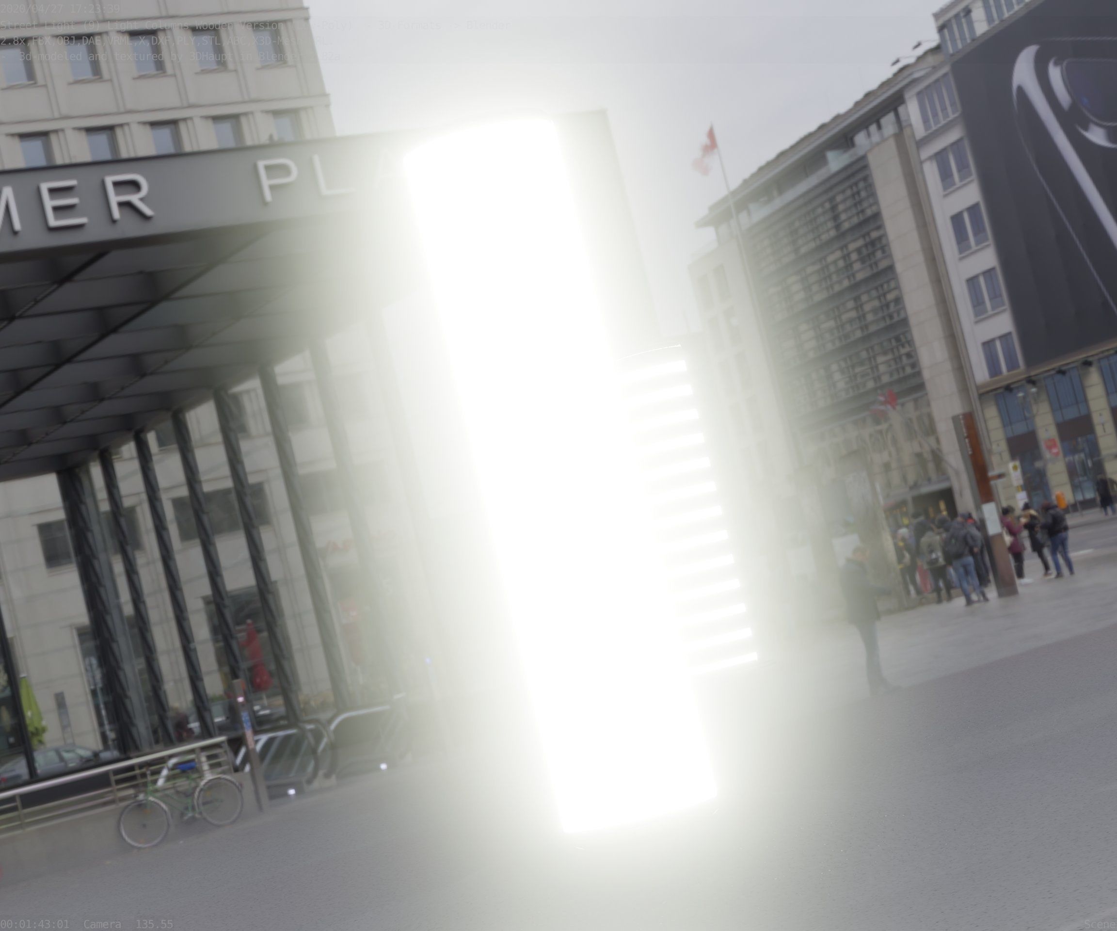 Wood Light-Column 25 - Low-Poly Street-Light Set-9 Low-poly 3D model_73