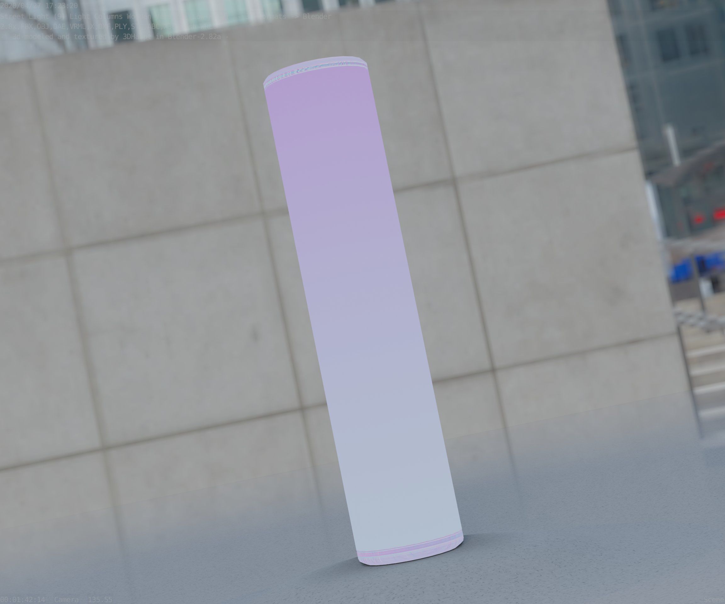 Wood Light-Column 25 - Low-Poly Street-Light Set-9 Low-poly 3D model_62