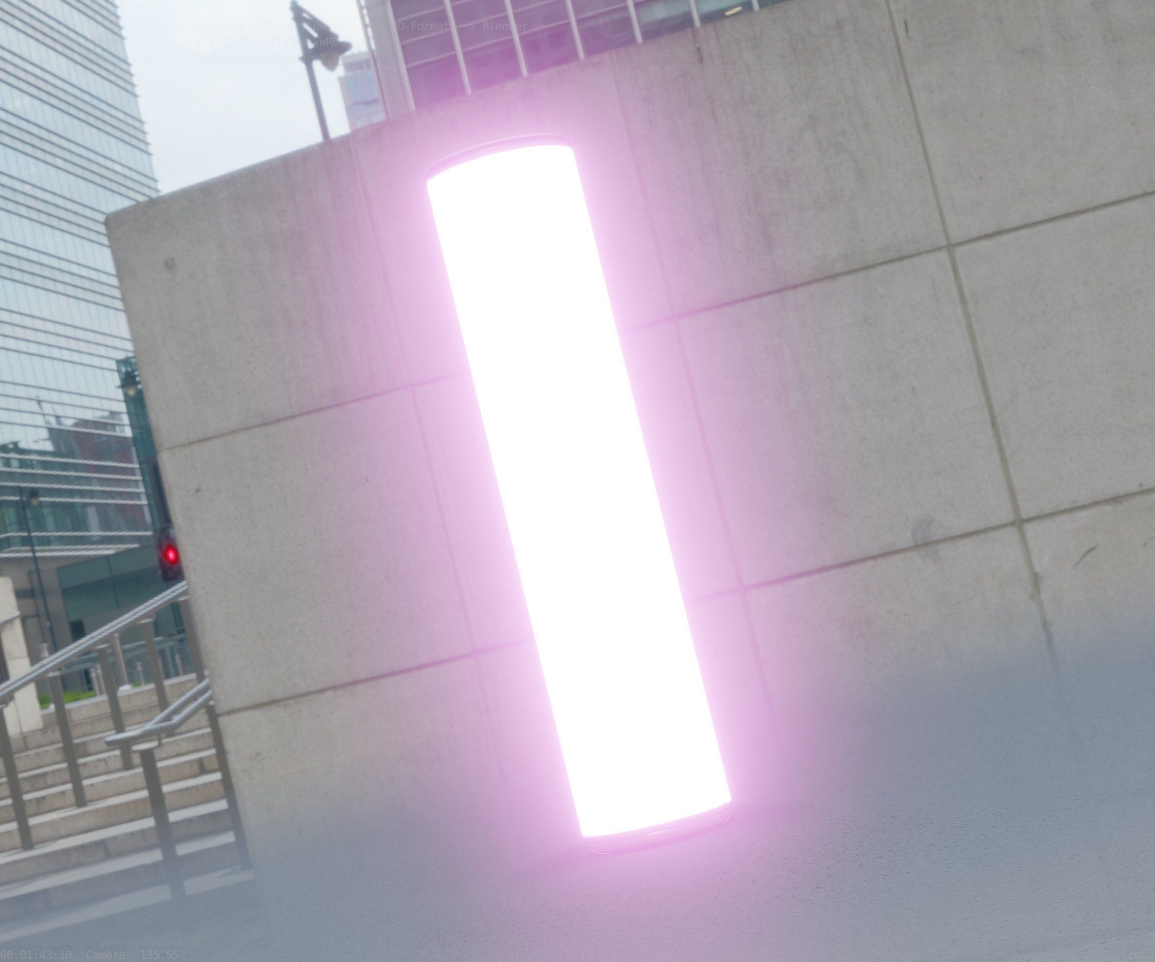 Wood Light-Column 25 - Low-Poly Street-Light Set-9 Low-poly 3D model_82