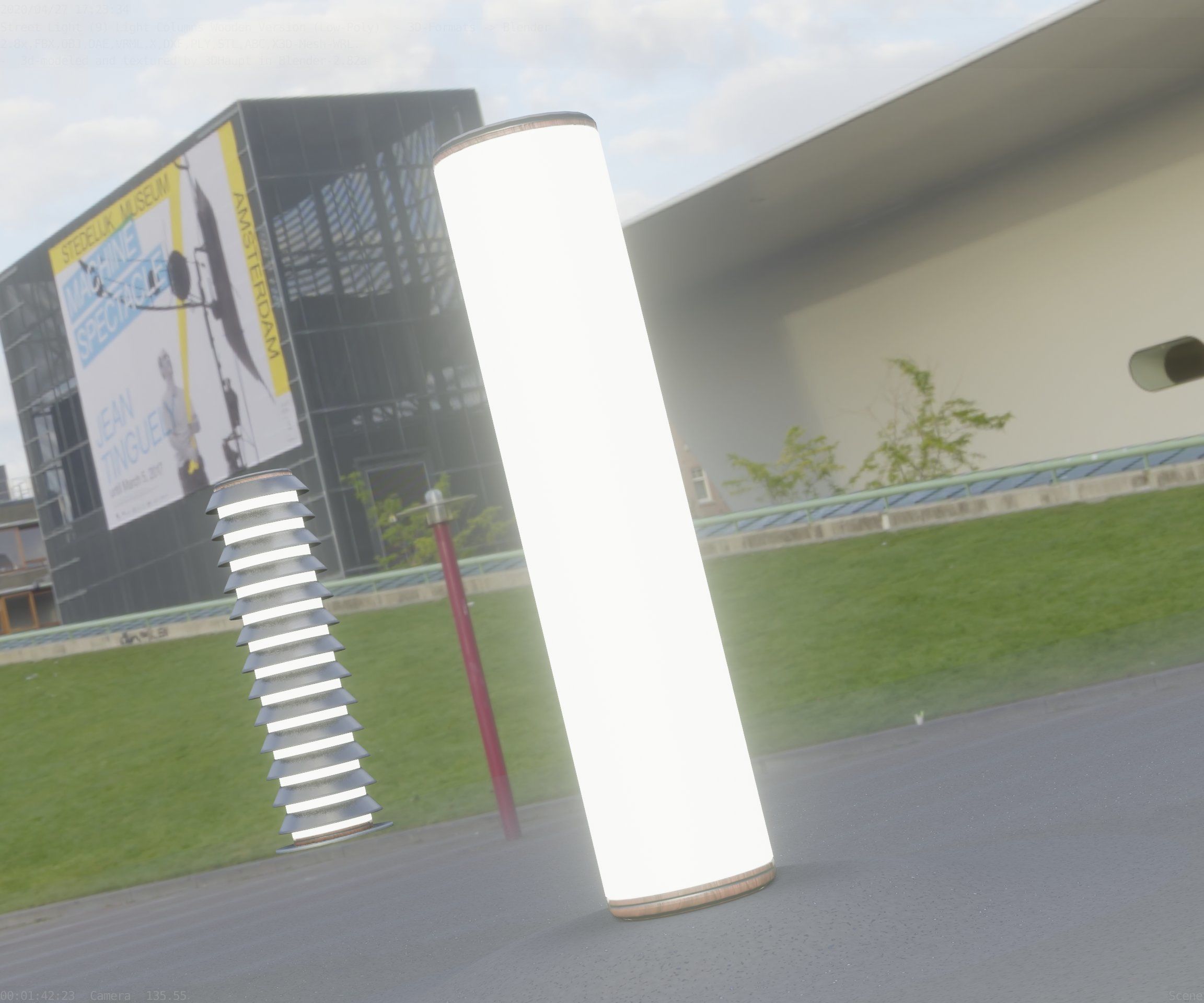Wood Light-Column 25 - Low-Poly Street-Light Set-9 Low-poly 3D model_71