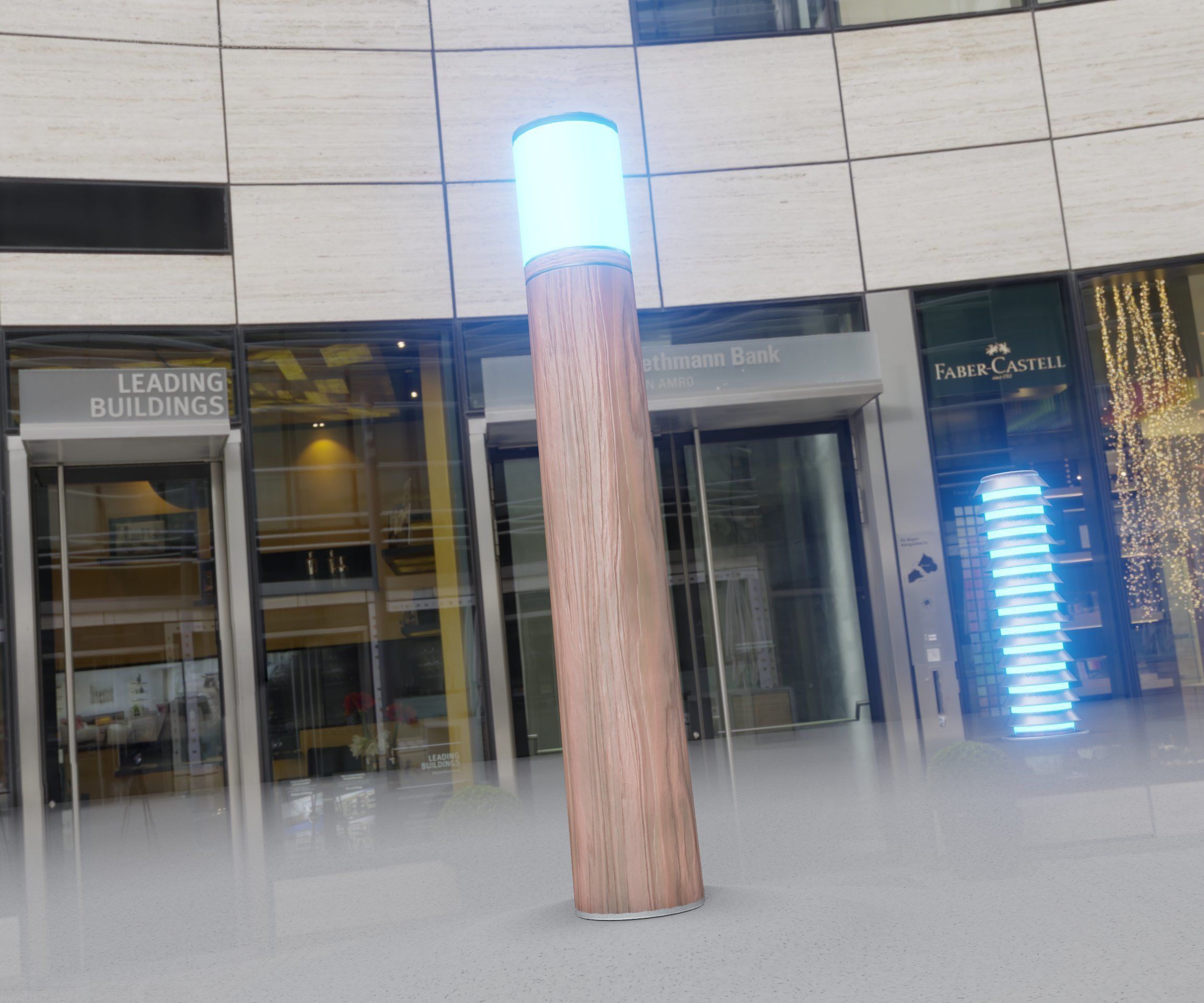 Wooden Light-Column 27- Low-Poly Street-Light Set-9 Low-poly 3D model_94