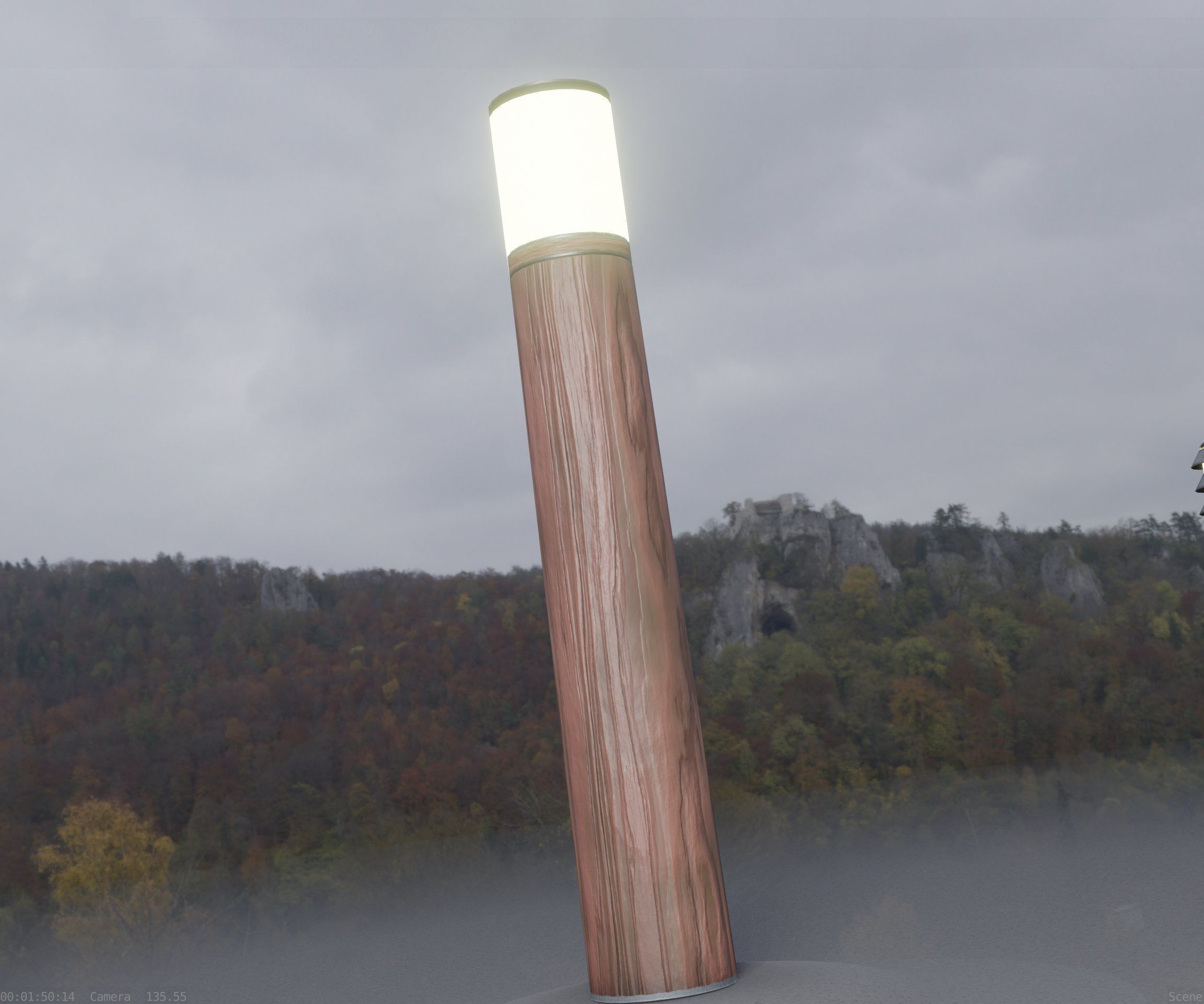 Wooden Light-Column 27- Low-Poly Street-Light Set-9 Low-poly 3D model_55