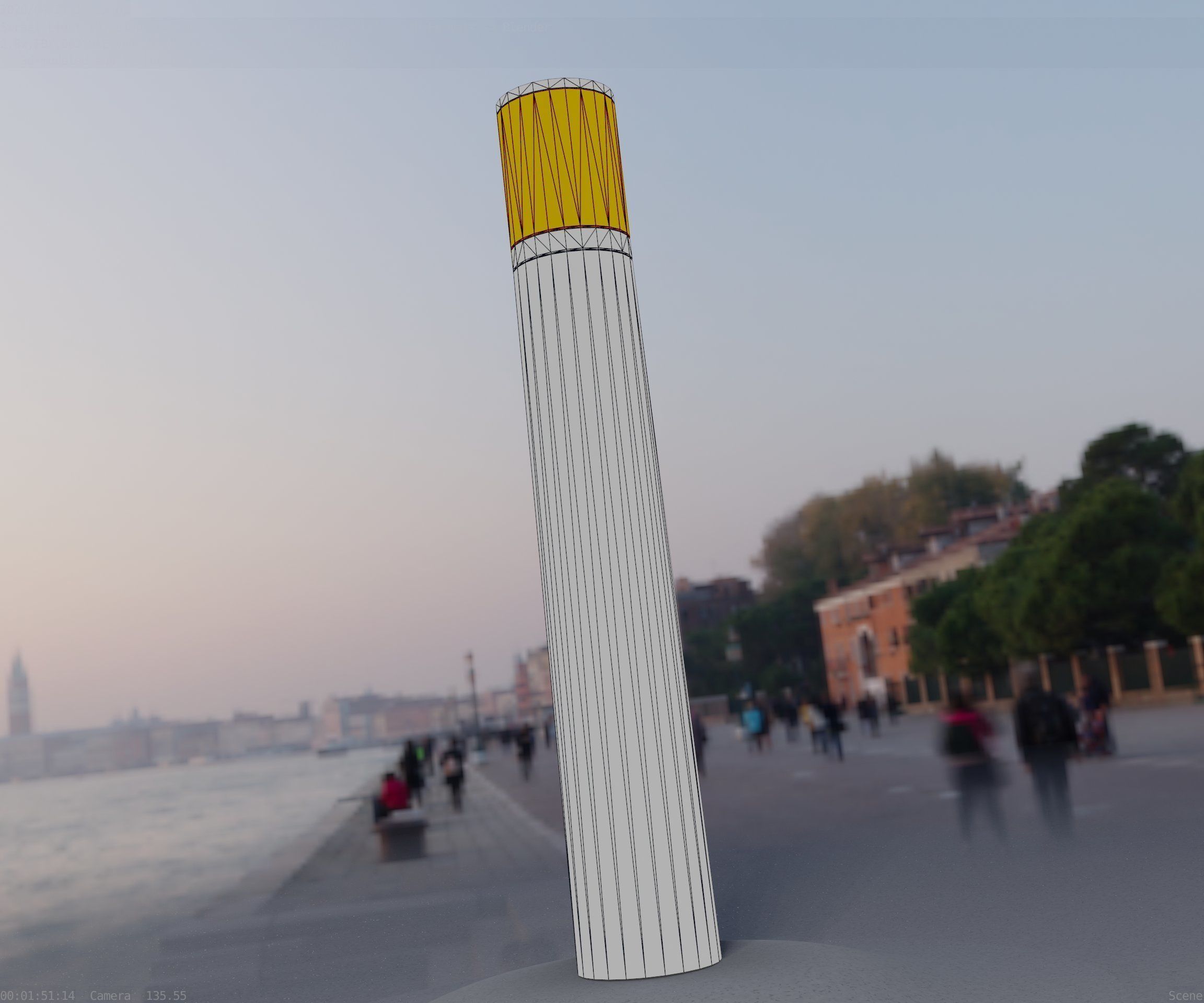 Wooden Light-Column 27- Low-Poly Street-Light Set-9 Low-poly 3D model_79