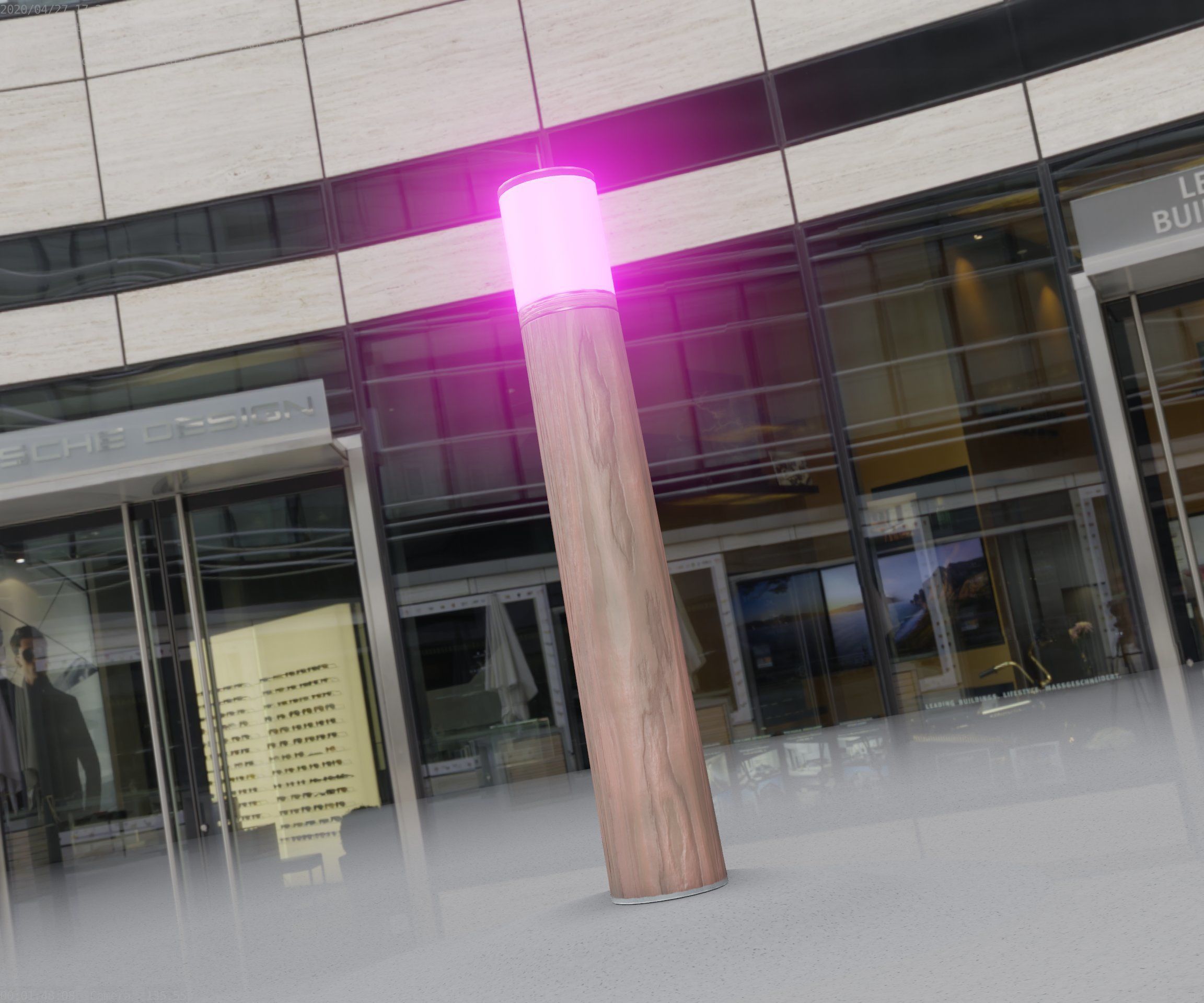 Wooden Light-Column 27- Low-Poly Street-Light Set-9 Low-poly 3D model_27