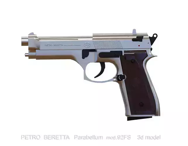 BERETTA Parabellum Low-poly 3D model