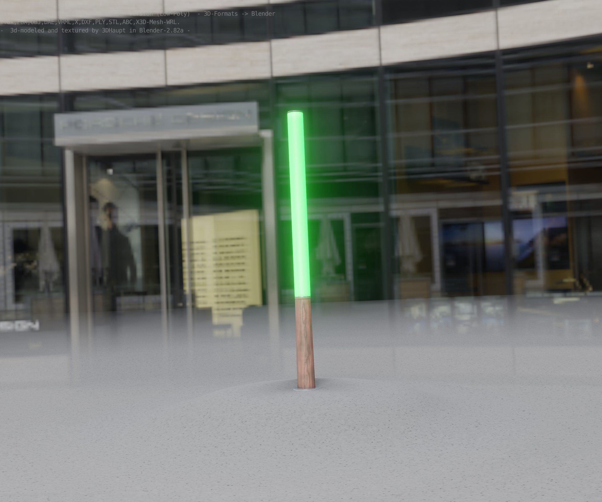 Wooden Lamp-Column 28 - Low-Poly Street-Light Set-9 Low-poly 3D model_99