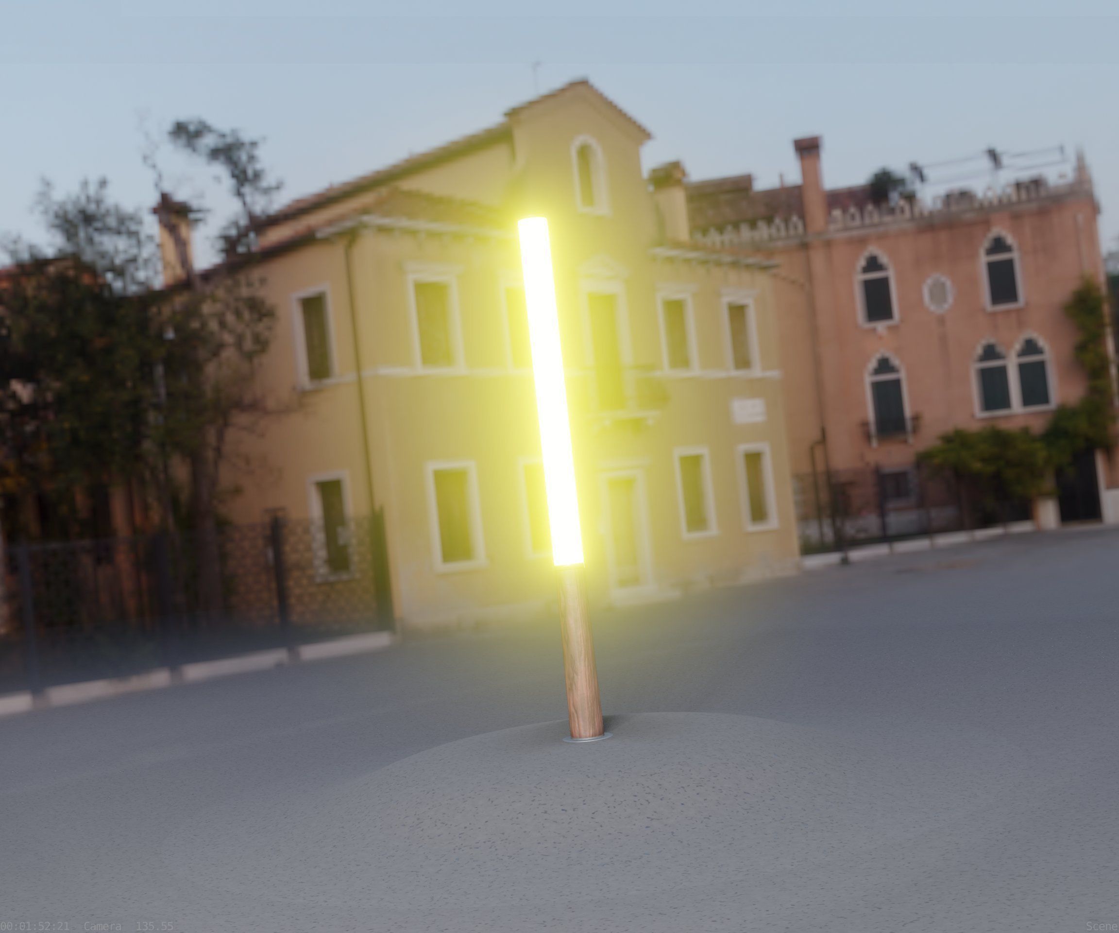 Wooden Lamp-Column 28 - Low-Poly Street-Light Set-9 Low-poly 3D model_19