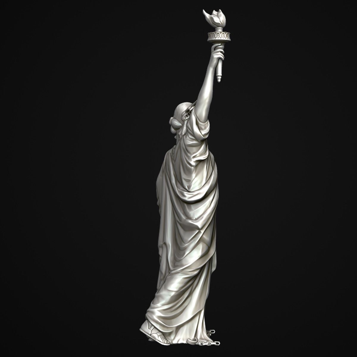 Statue of The liberty Sculpt 3D print model_5